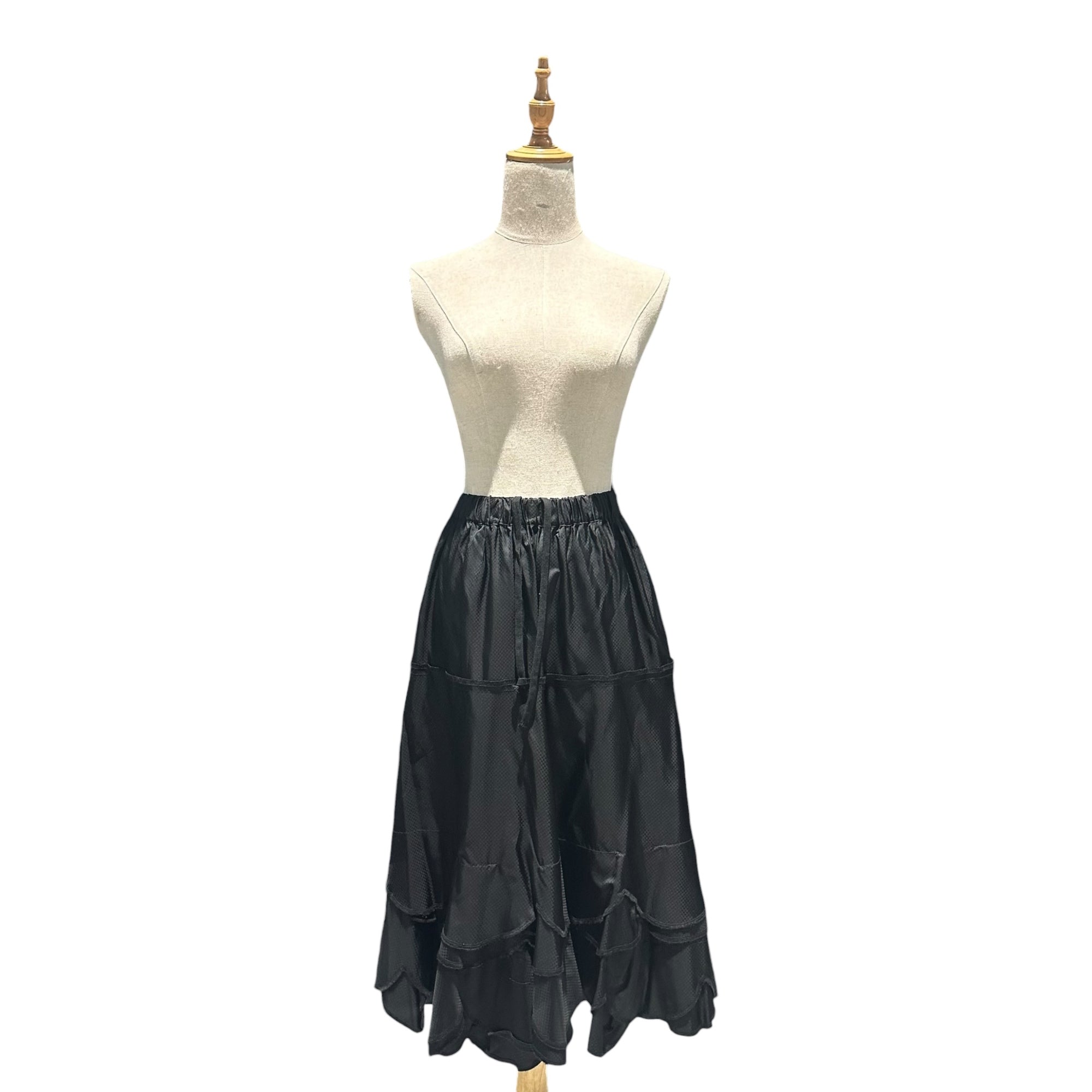 COMME des GARCONS(コムデギャルソン) 2008SS Cupra Check Easy Skirt キュプラ チェック イージー スカート GA-S045 SS ブラック AD2007