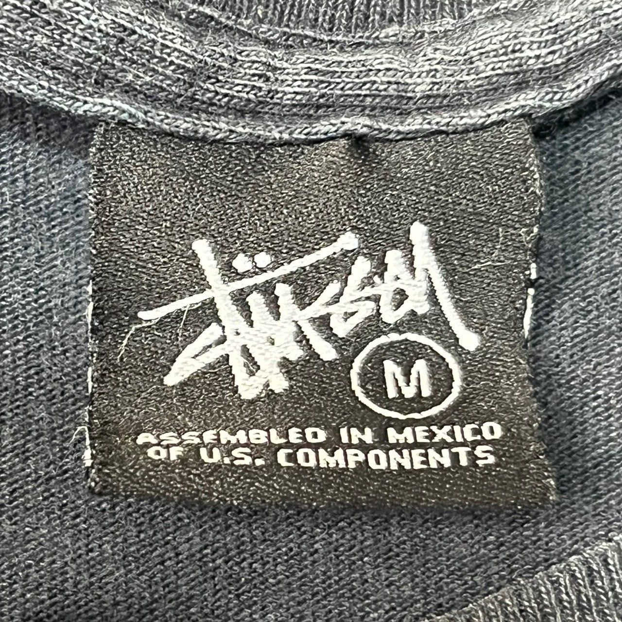 STUSSY(ステューシー) 00's crown skull back print Tシャツ 王冠 スカル バックプリント SIZE M ブラック×ゴールド OLD STUSSY