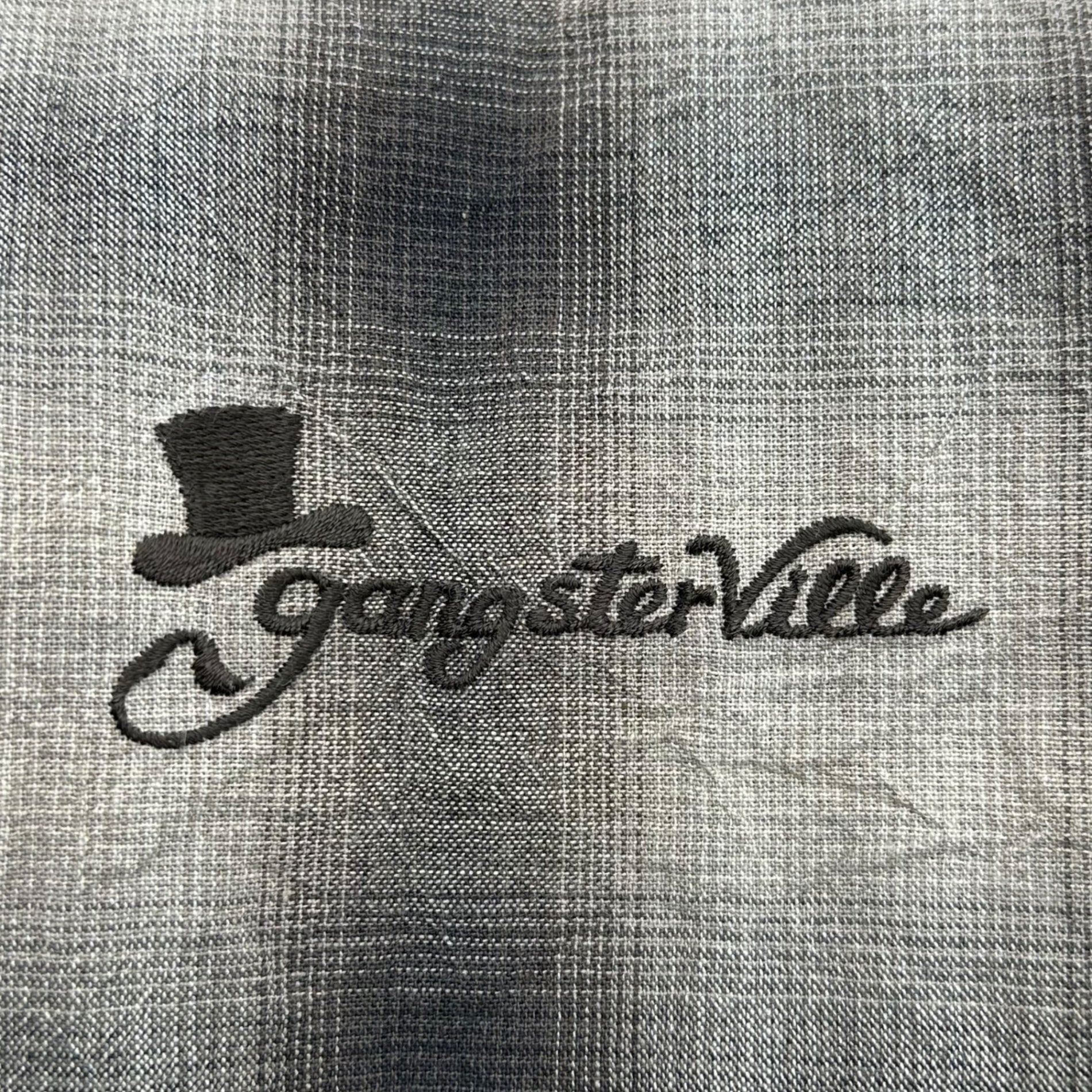 GANGSTERVILLE(ギャングスタービル) Ombre Check Open Collar S/S Shirt オンブレ チェック オープンカラー 半袖 シャツ GSV-14-SS-30 M ブラウン