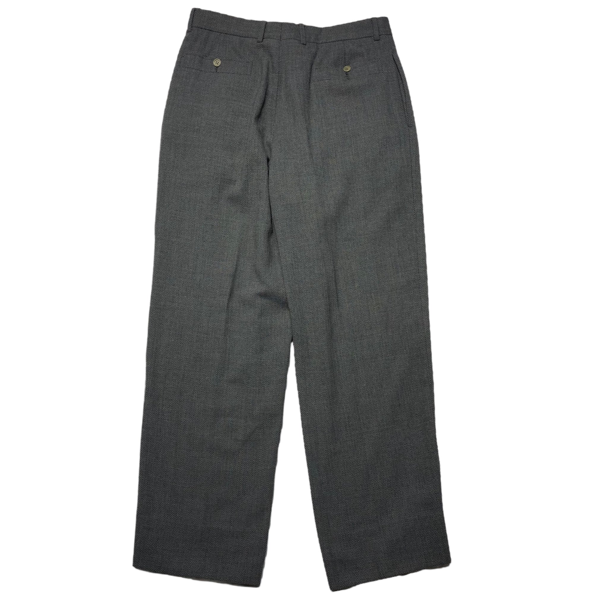 GIORGIO ARMANI(ジョルジオアルマーニ) 80's ~ 90's herringbone setup suit ヘリンボーン セットアップ スーツ 52(XL程度) グレー テーラード スラックス