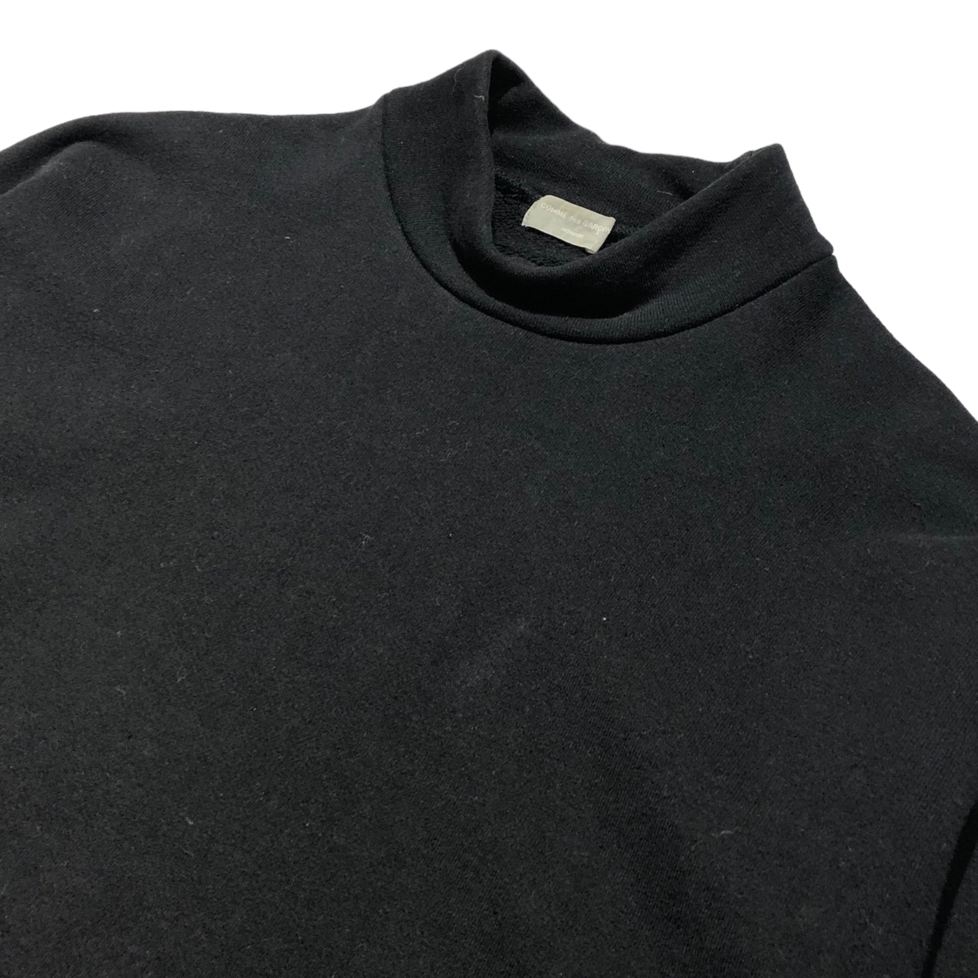 COMME des GARCONS HOMME(コムデギャルソンオム) 90's Back logo mock neck sweatshirt バック ロゴ モック ネック スウェット 田中オム HT-080230 表記無し(M程度) ブラック AD1991