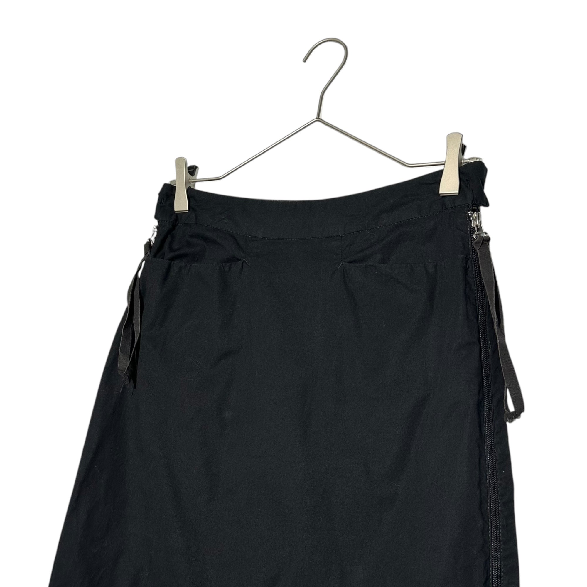 Maison Martin Margiela(メゾン マルタンマルジェラ) 01SS ⑥ Archive side-zip cotton knee-length skirt アーカイブ サイドジップ コットン ひざ丈 スカート 32 N045 38(M程度) ネイビー 00's 本人期 STANDARD ここのえ mm6