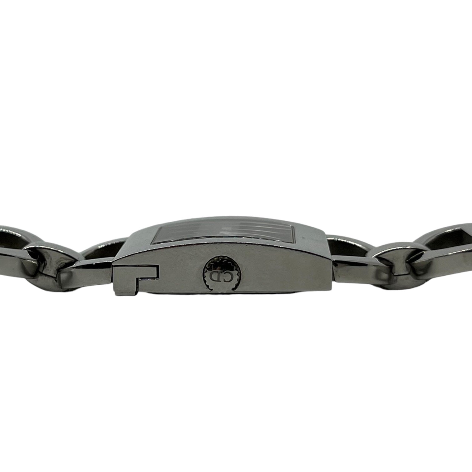 Christian Dior(クリスチャンディオール) CD chain belt watch ロゴ ベルト 腕時計 D78-109 シルバー 1コマ/替レザーベルト付