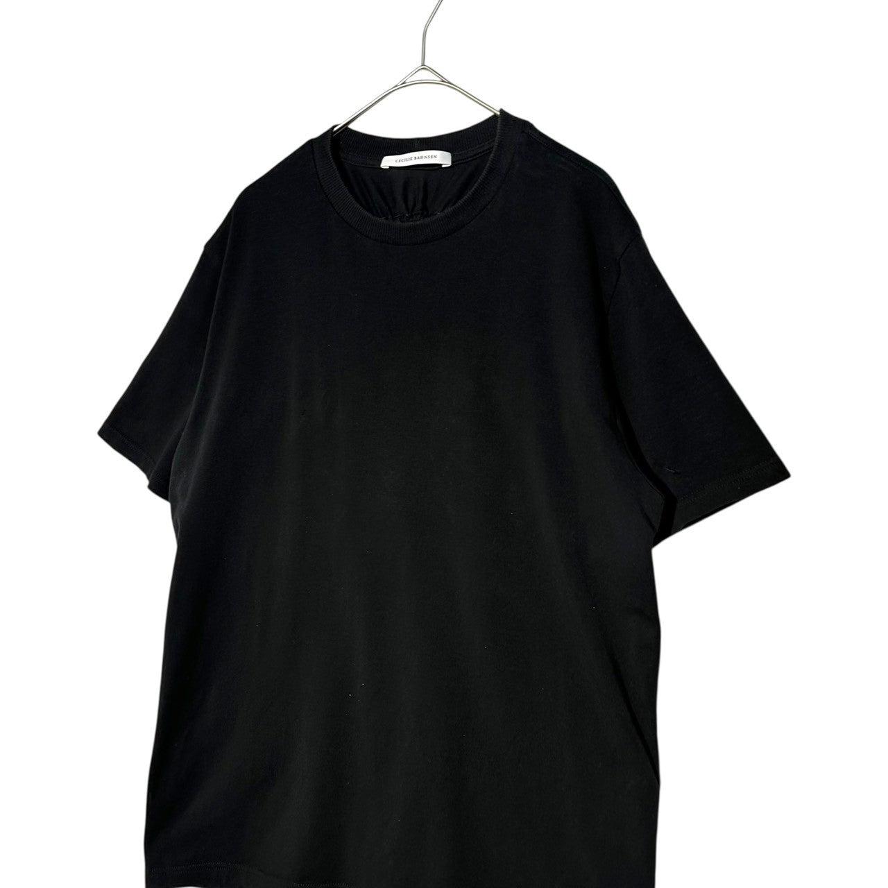 CECILIE BAHNSEN(セシリー バンセン) 21SS JUNO T-SHIRT ジュノ Tシャツ バックホール ギャザー UK8(M~L程度) ブラック