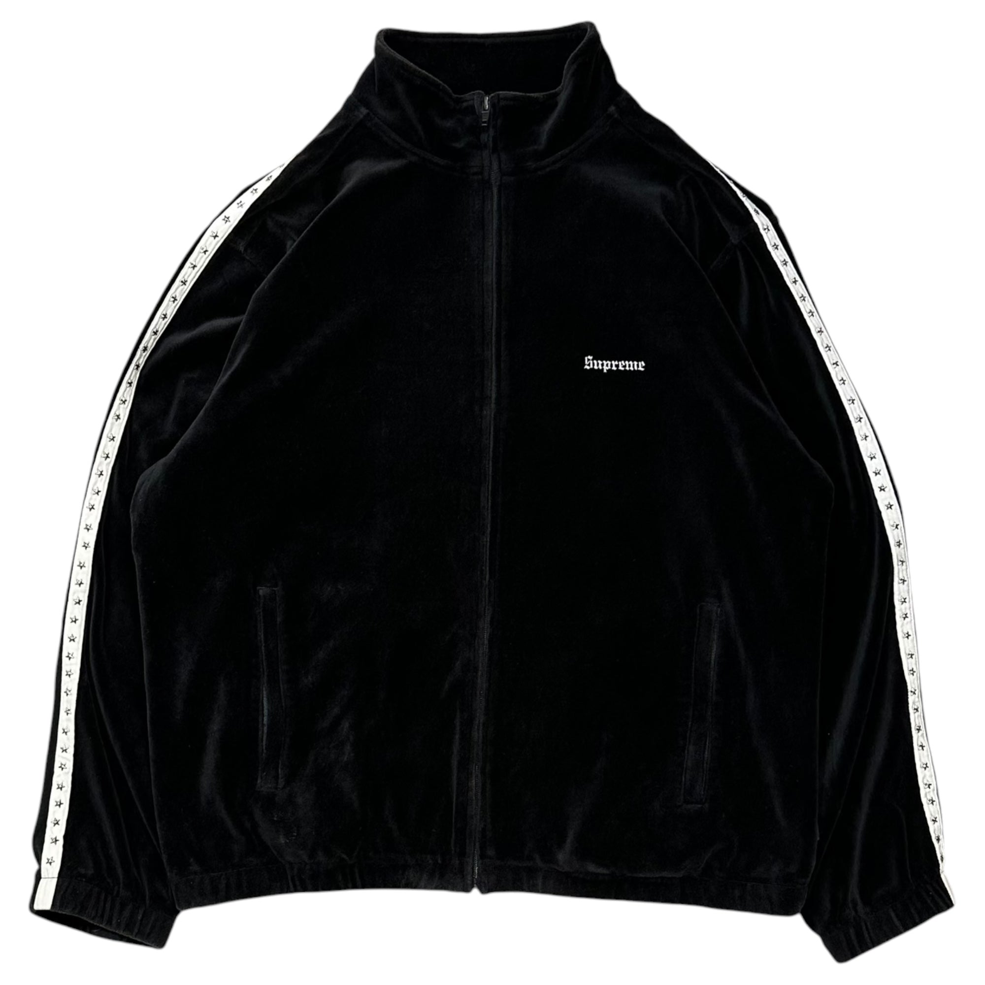 SUPREME(シュプリーム) 22AW Studded Velour Track Jacket スタッズ ベロア トラックジャケット L ブラック