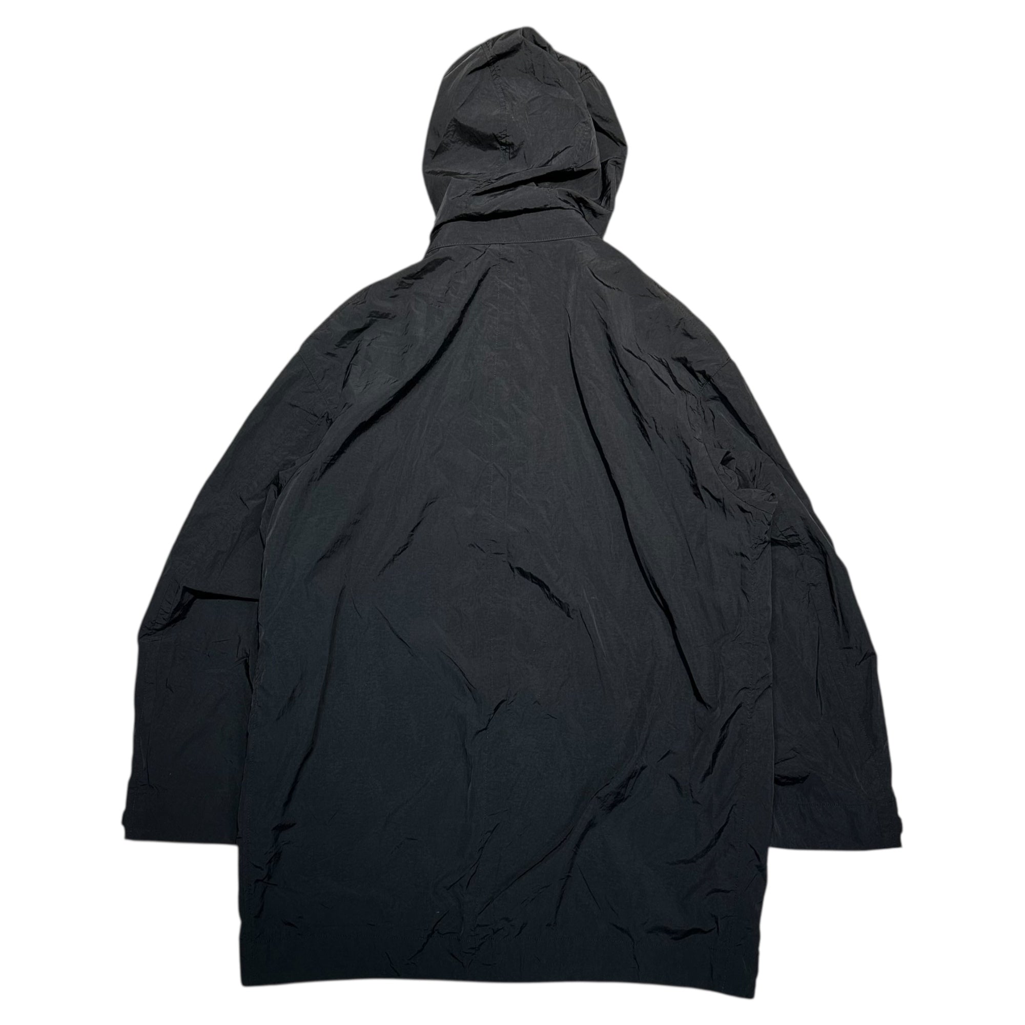 +J(プラスジェイ) オーバーサイズ フーデッド ハーフ コート 439927 L ブラック UNIQLO(ユニクロ) JIL SANDER(ジルサンダー) コラボ ナイロン マウンテンパーカー ジャケット