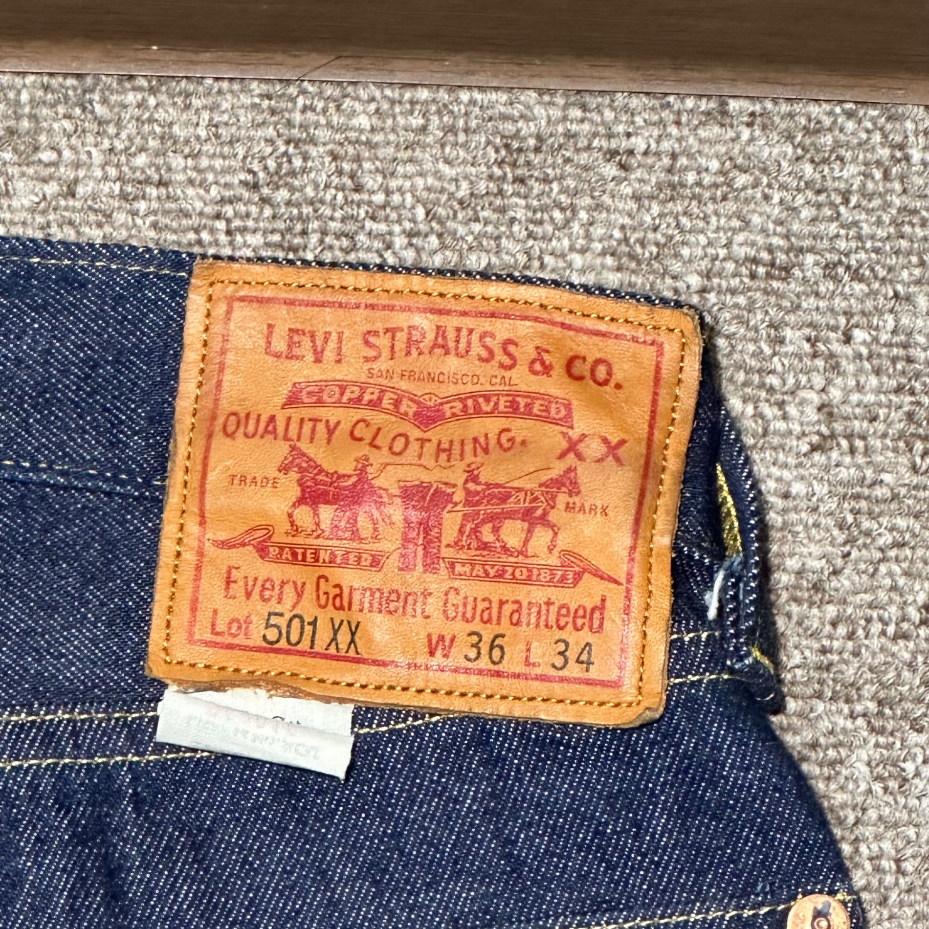 LEVI'S VINTAGE CLOTHING(リーバイスビンテージクロージング) 1933 Reissue Model Denim Pants 1933復刻モデル デニムパンツ PC9-33501-0049 W36 インディゴ
