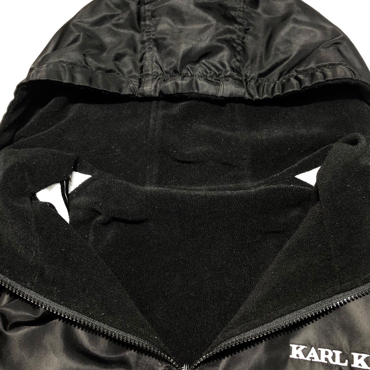 Karl Kani(カールカナイ) 90's logo reversible nylon mountain parka ロゴ リバーシブル ナイロン マウンテンパーカー 表記無し(XL程度) ブラック×オレンジ 90年代 ビッグサイズ