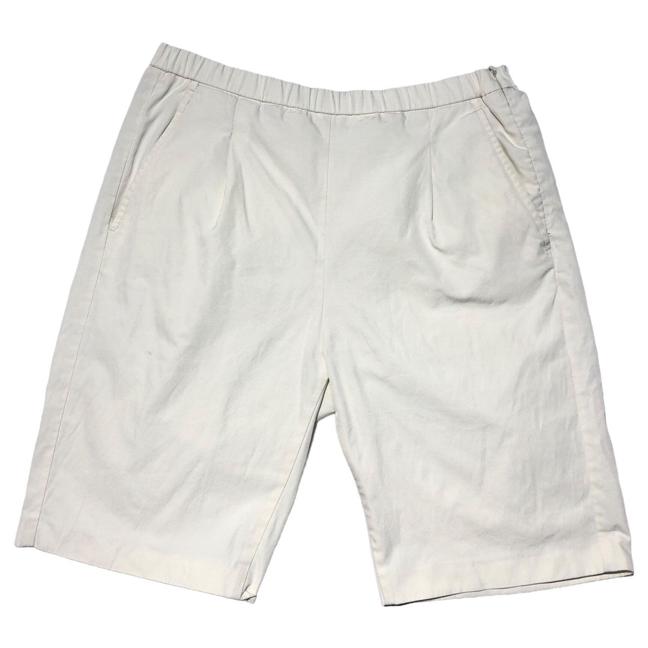 MONCLER(モンクレール) waist gathered shorts ウエスト ギャザー ハーフ パンツ ZIND1305759 42(XL程度) ホワイト