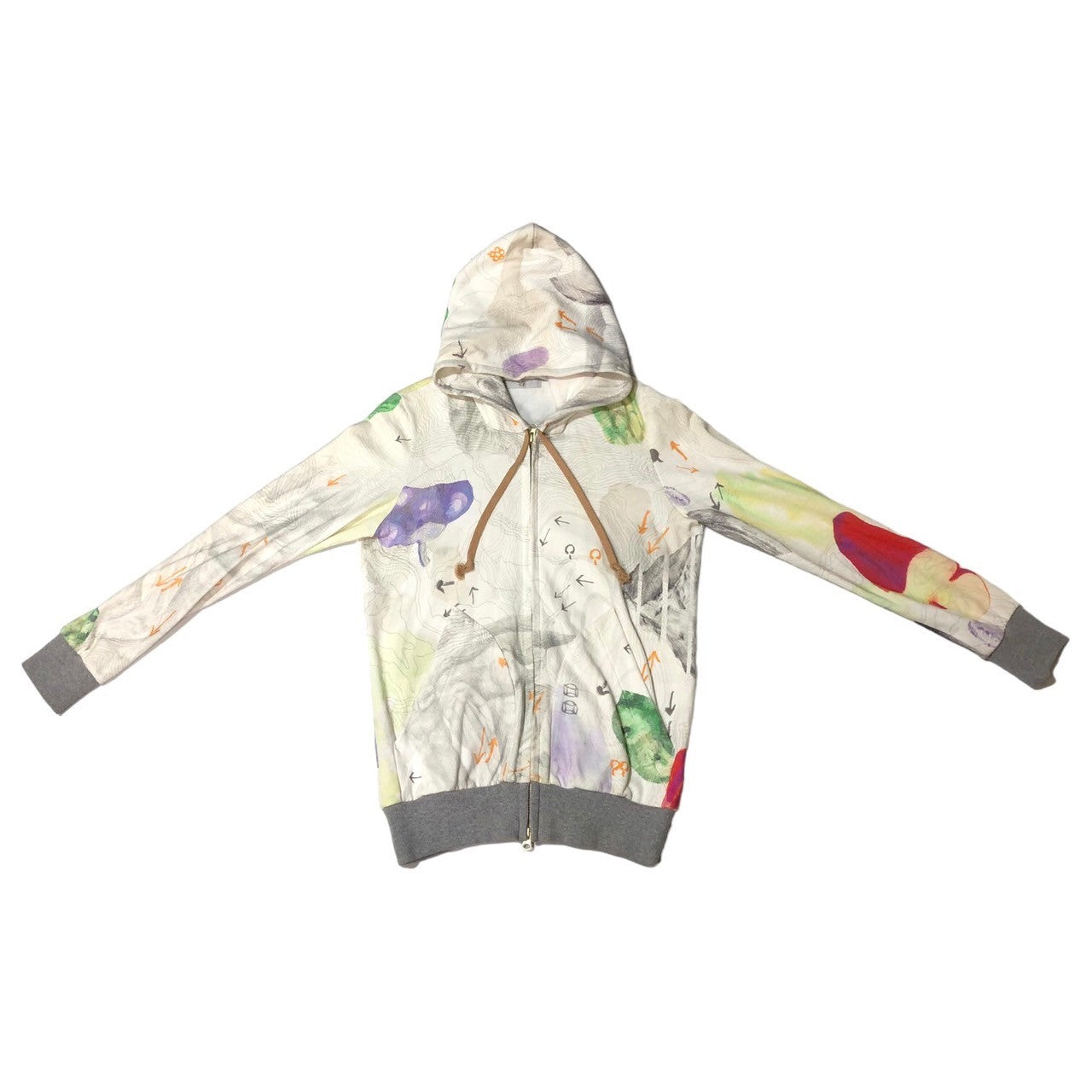 ohta(オオタ) 14SS All-over pattern zip-up hoodie 総柄 ジップアップ パーカー 14SS-JM-03P SIZE S マルチカラー