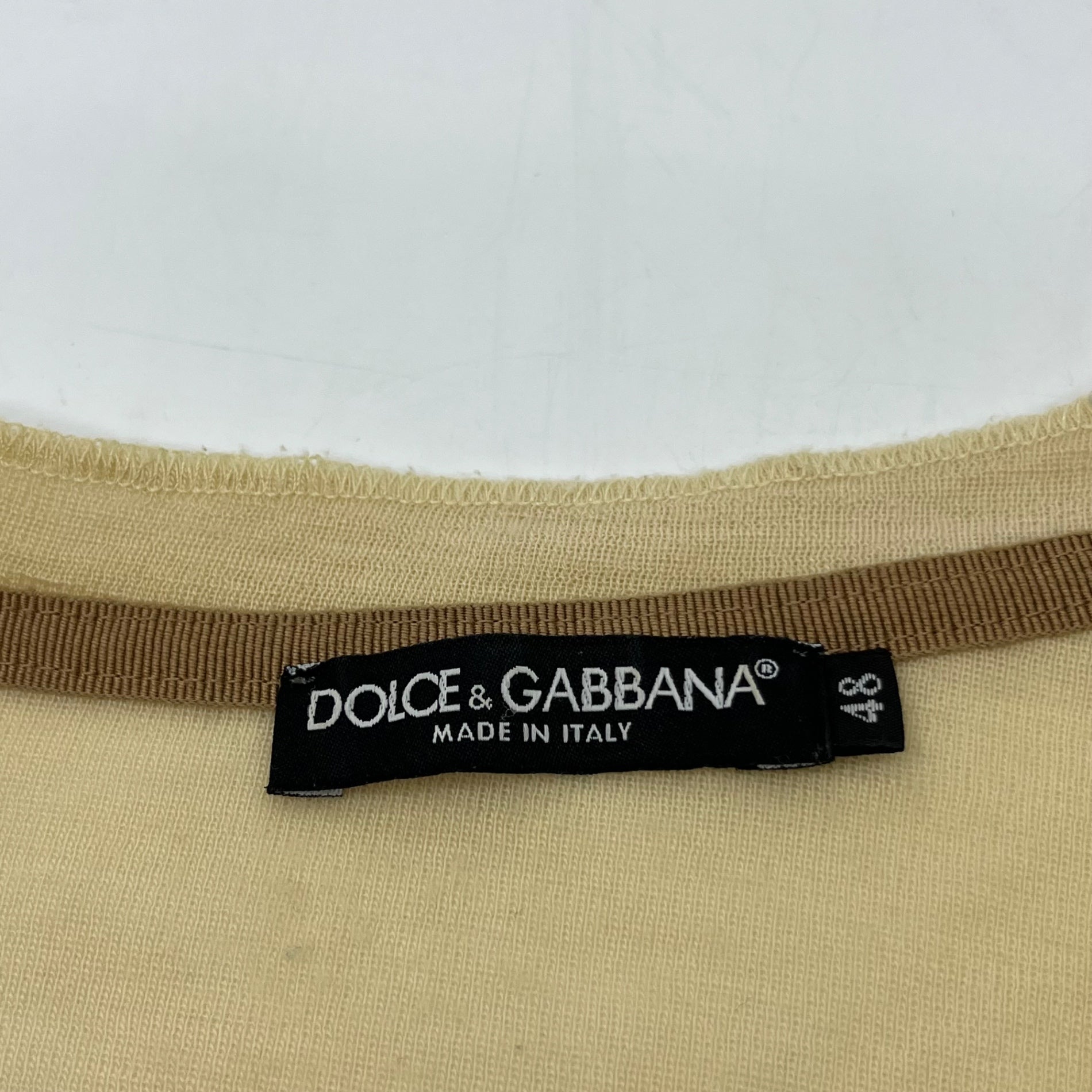 DOLCE&GABBANA(ドルチェ&ガッバーナドルガバ) 00's Henley neck wool cut and sew ヘンリーネック ウール 長袖 カットソー G8400T / G7252 48(L程度) ベージュ