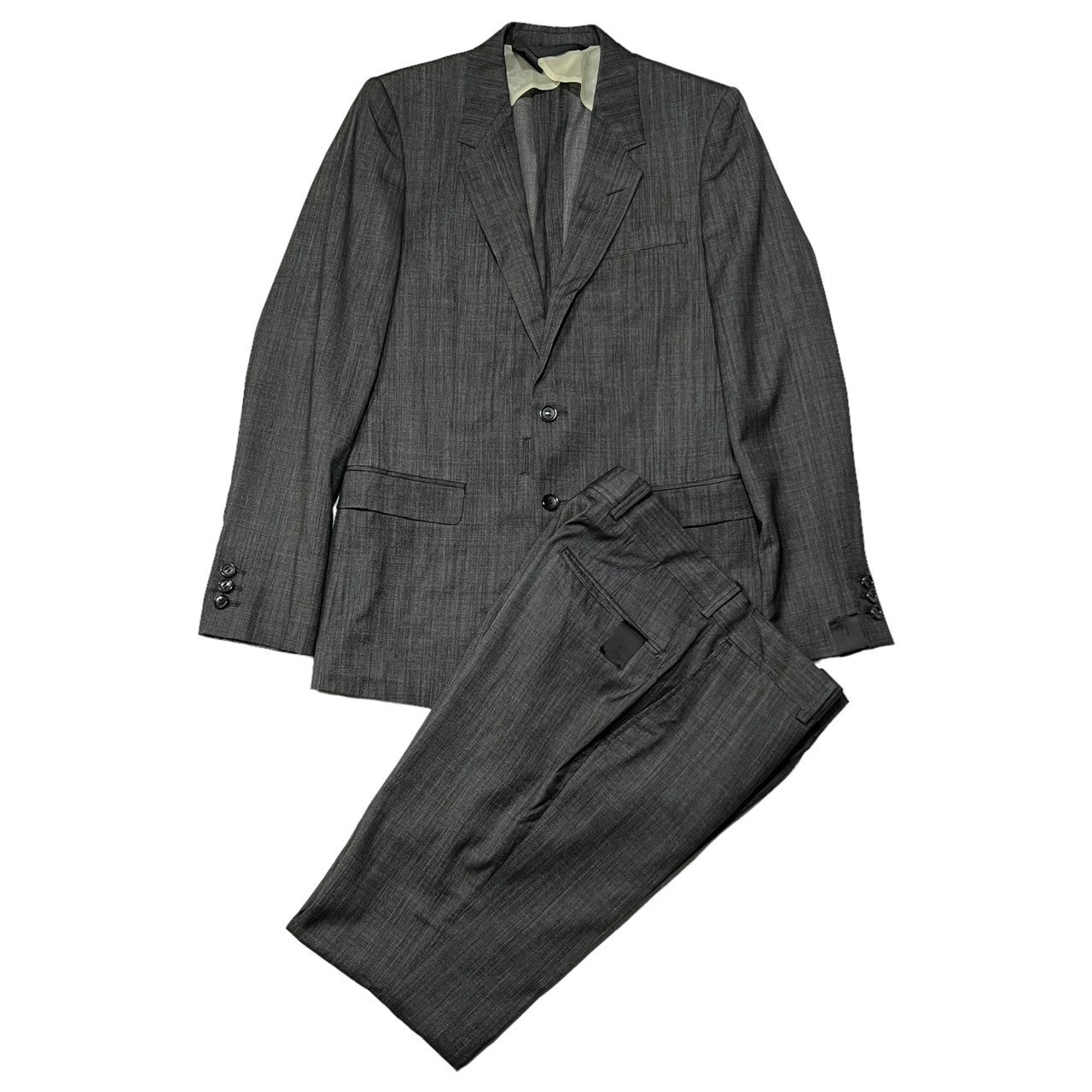 N.HOOLYWOOD(エヌハリウッド ミスターハリウッド) Slim type setup suit スリムタイプ セットアップ スーツ テーラード ジャケット スラックス 251-JK01 251-PT01 SIZE 36R(S) グレー セットアップ販売