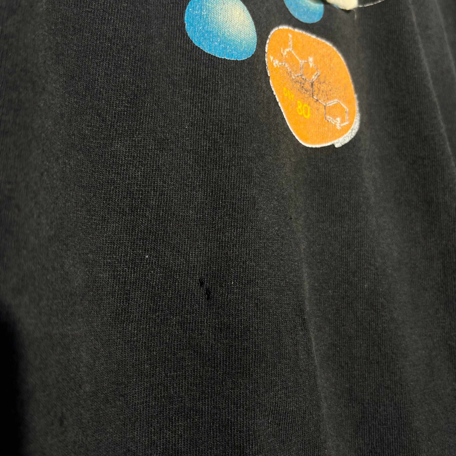 STUSSY(ステューシー) 90's Elemental Graphic Vintage T-Shirt 元素 グラフィック ヴィンテージ Tシャツ XL ブラック 紺タグ USA製