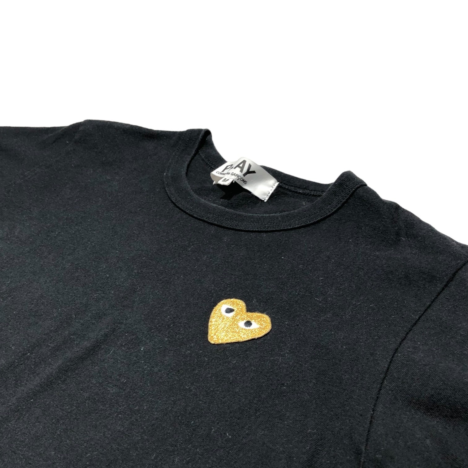 PLAY COMME des GARCONS(プレイコムデギャルソン) Gold Heart T-Shirt ゴールド ハート Tシャツ AZ-T215 M ブラック AD2016