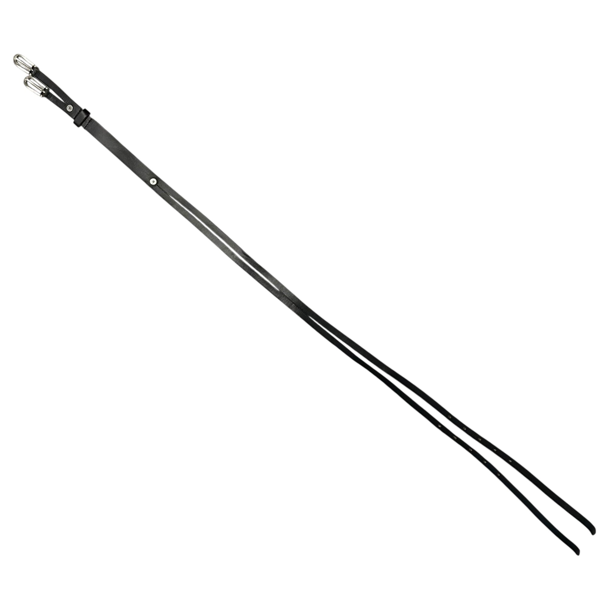 OUR LEGACY(アワーレガシー) TWIN TONGUE BELT ツイン タン ベルト 80 ブラック