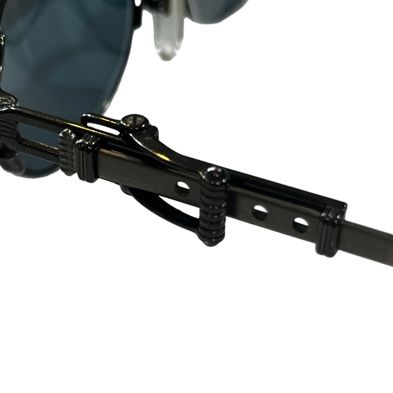 Jean Paul GAULTIER(ジャンポールゴルチエ) 90’s belt temple sunglasses/ベルトテンプルサングラス/メガネ/眼鏡 56-0020 表記無し シルバーフレーム/スモークレンズ