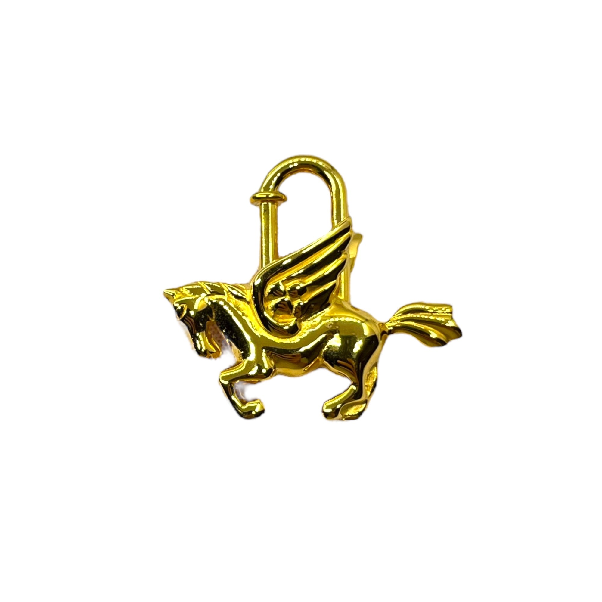 HERMES(エルメス) 1993年限定 pegasus Cadena Charm ペガサス カデナ チャーム 年間テーマ 「le Cheval」 うま ゴールド 箱付 ペンダントトップにも