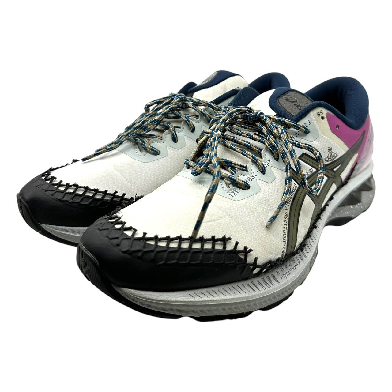 asics×Vivienne Westwood(アシックス×ヴィヴィアンウエストウッド) Deconstructed Gel-Kayano 27 ゲル カヤノ 1201A116-101 27.5cm ホワイト×ピンク ローカット スニーカー コラボ 箱付