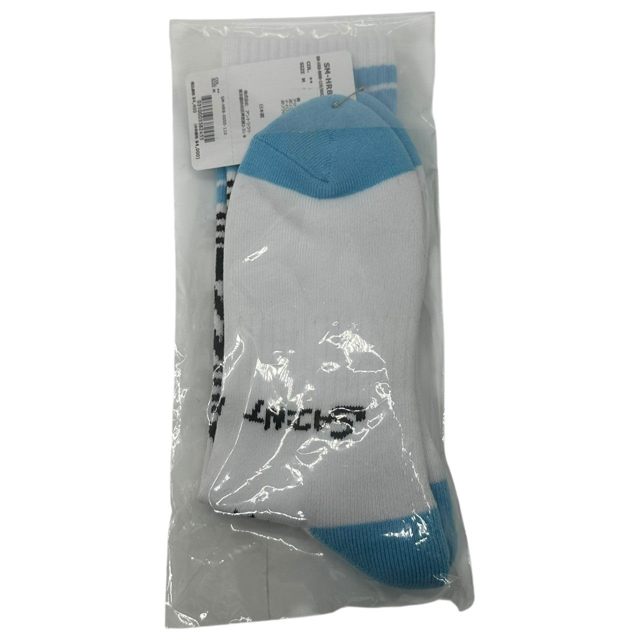 SAINT MICHAEL(セントマイケル) 25SS SAINT SINNER SOCKS ソックス SM-HR8-0000-110 M ホワイト×スカイブルー 靴下