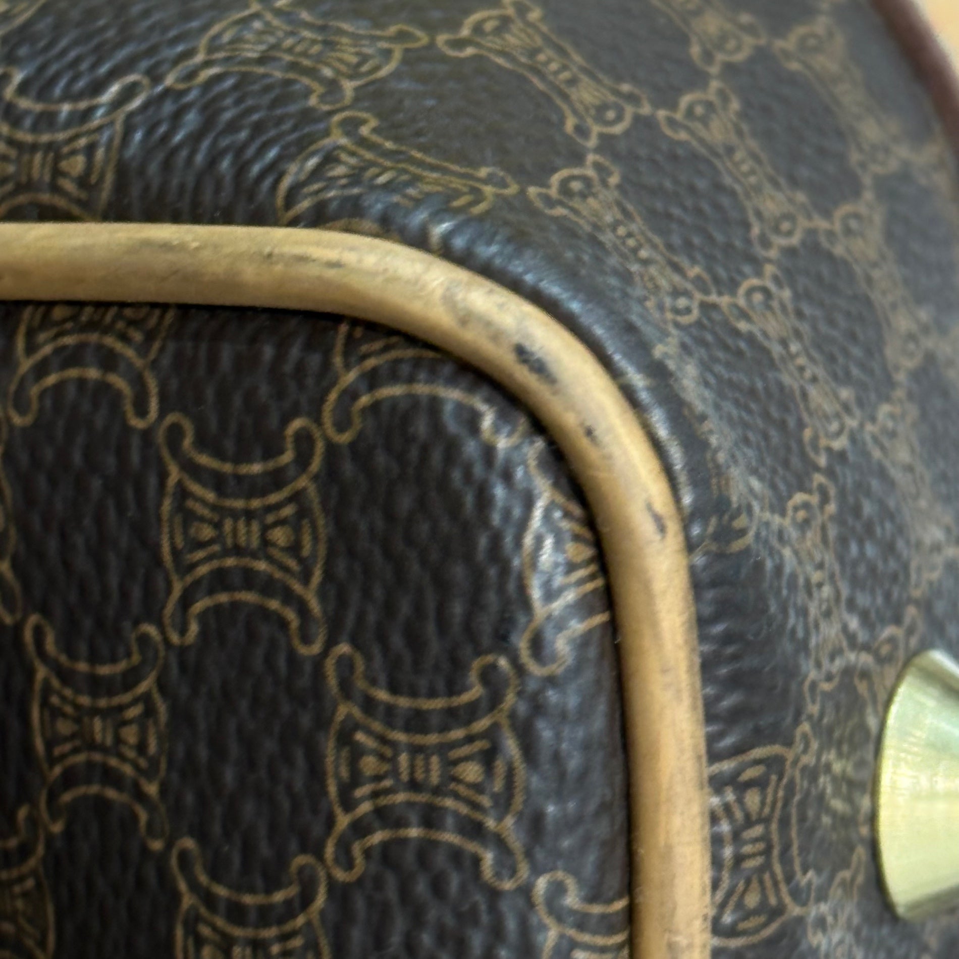 CELINE(セリーヌ) Macadam Pattern Mini Boston Bag マカダム柄 ミニ ボストン バッグ M13 ベージュ ヴィンテージ OLD