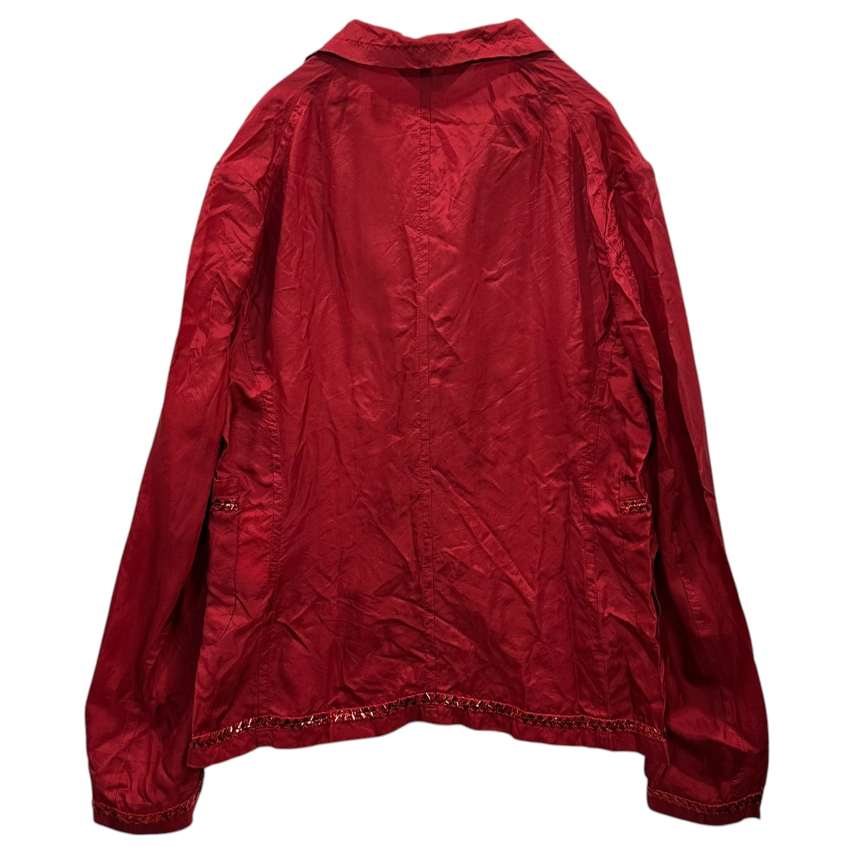 robe de chambre COMME des GARCONS(ローブドシャンブルコムデギャルソン) 2001AW Vinyl-Line Cupro Jacket ビニール ライン キュプラ ジャケット RC-J028 FREE レッド AD2001 00s アーカイブ