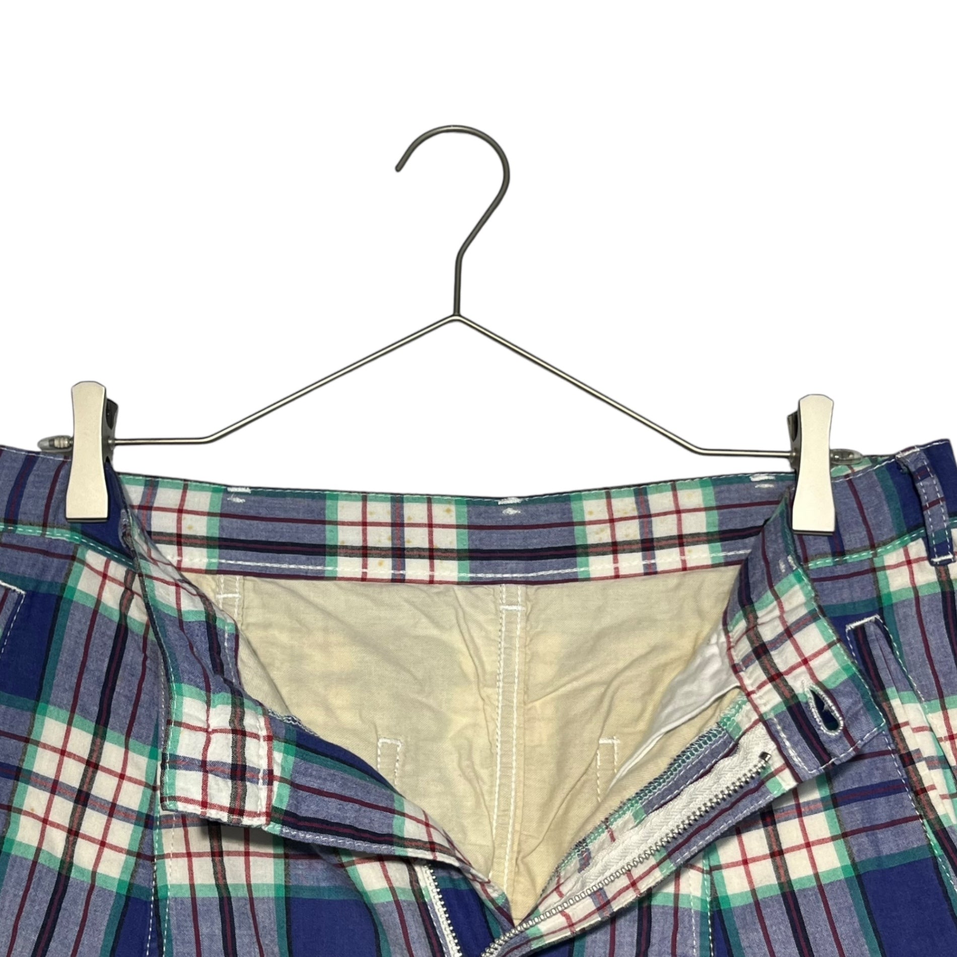 COMME des GARCONS HOMME PLUS(コムデギャルソンオムプリュス) 09AW check sarouel pants チェック サルエル パンツ PE-P025 XS ブルー×ホワイト AD2009