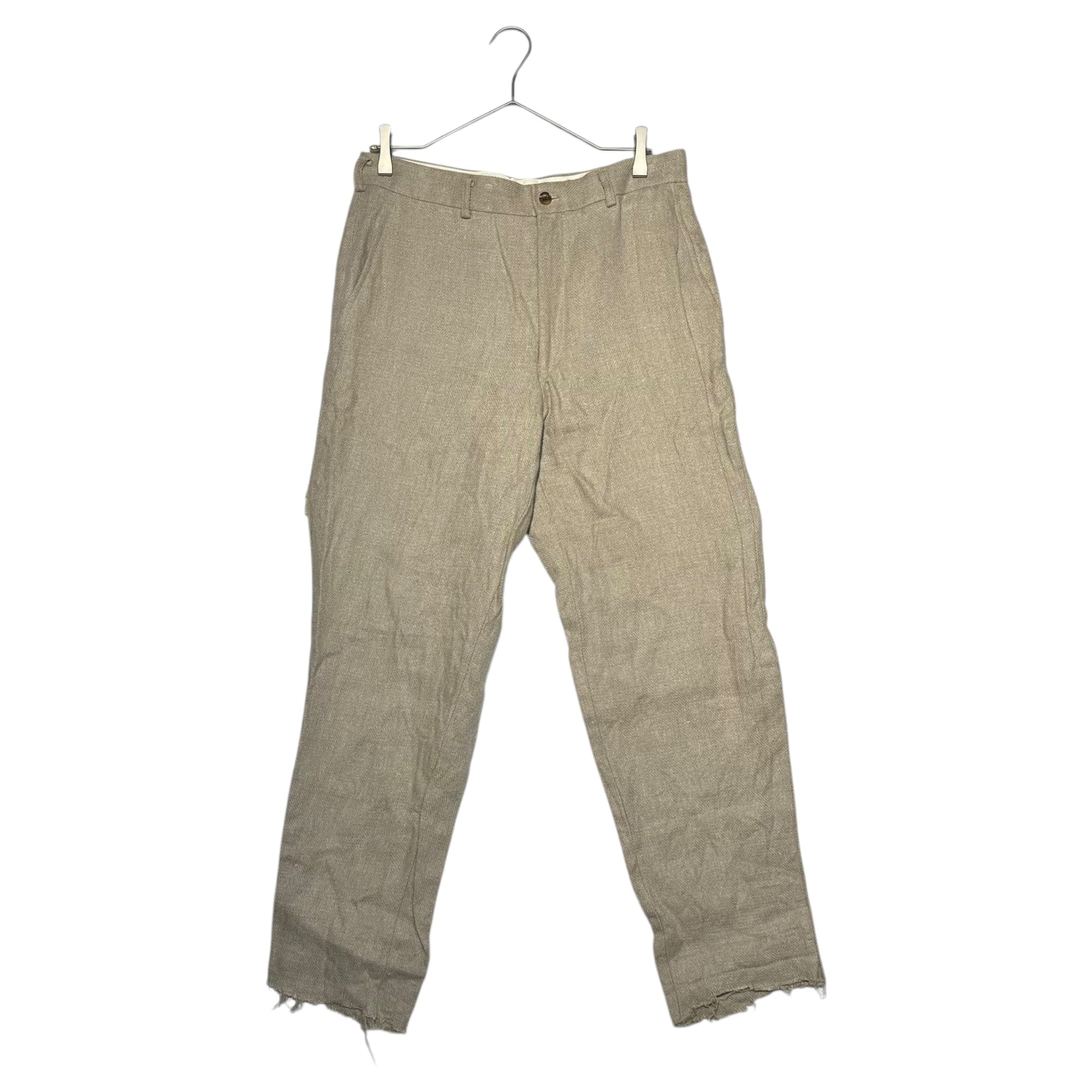 COMME des GARCONS HOMME PLUS(コムデギャルソンオムプリュス) 02SS 蛍光期 Linen tapered slacks リネン テーパード スラックス XE-P070 M ベージュ AD2001