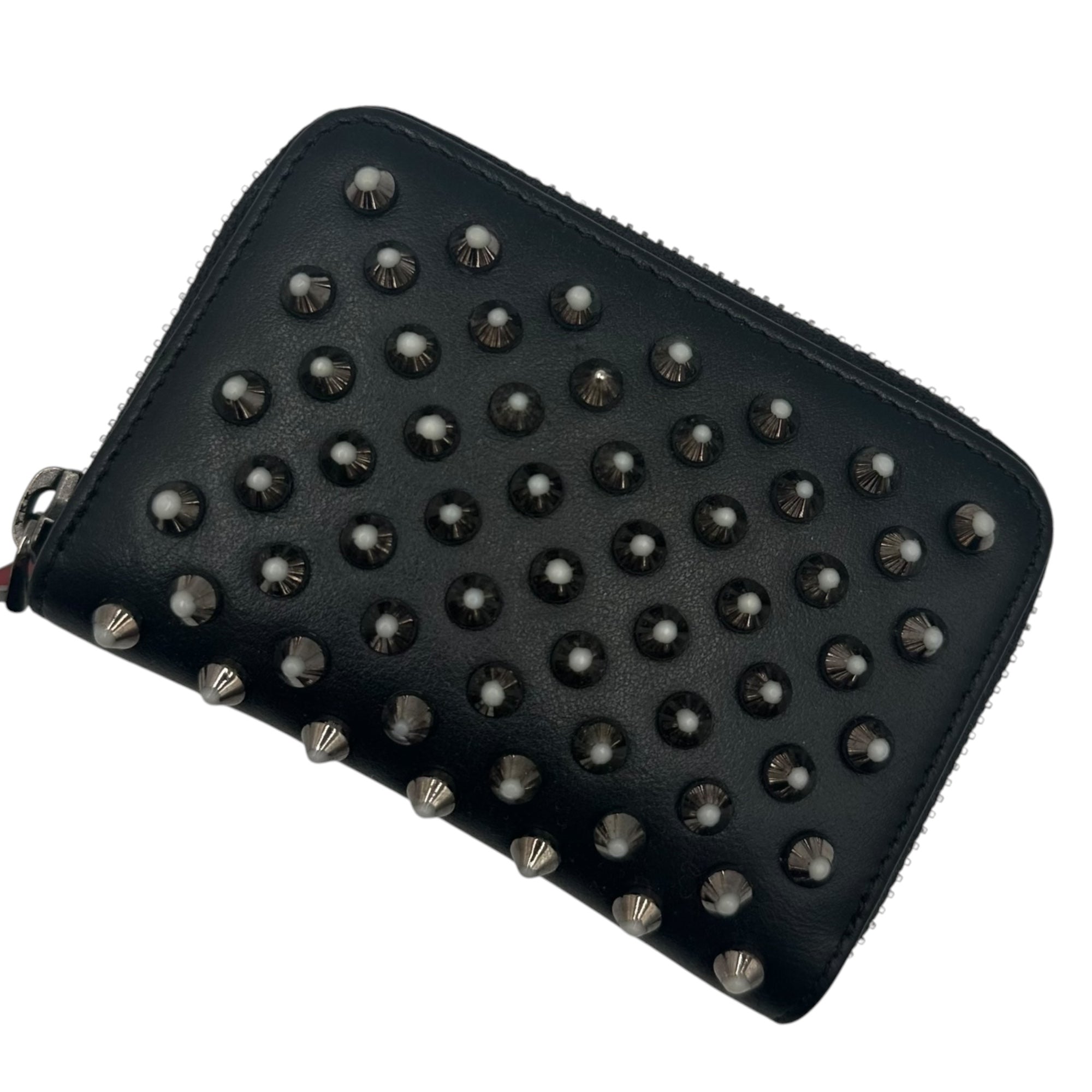 Christian Louboutin(クリスチャンルブタン) Spike Panettone Leather Coin Case スパイク パネトーネ レザー コインケース ブラック