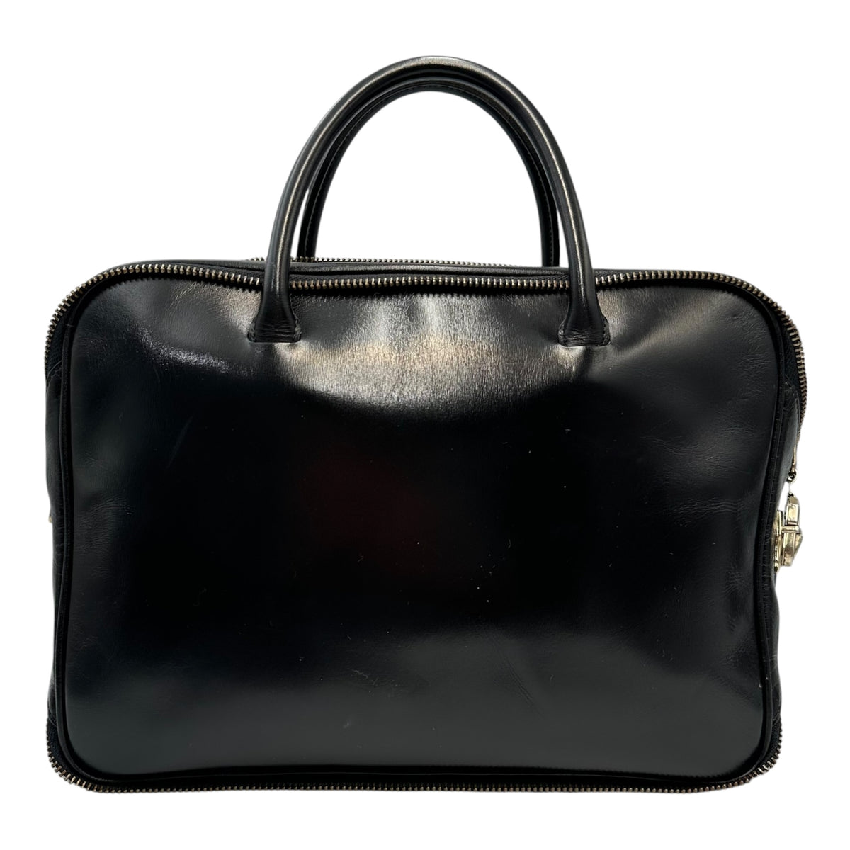Katsuyuki Yoshida for COMME des GARCONS(カツユキヨシダフォーコムデギャルソン) Aoyama-Exclusive Box Calfskin Leather Handbag 青山限定 ボックス カーフ レザー ハンドバッグ ブラック PORTER吉田氏コラボ