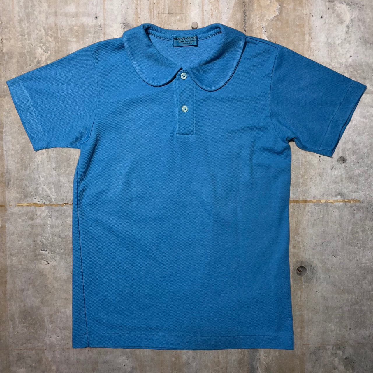 robe de chambre COMME des GARCONS(ローブドシャンブルコムデギャルソン) 90~00's丸襟ポロシャツ 表記なし(S~M程度) ブルー