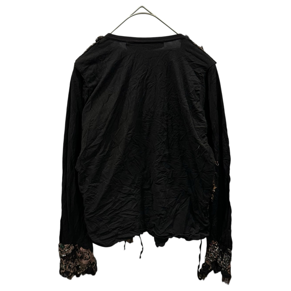 JUNYA WATANABE COMME des GARCONS(ジュンヤワタナベコムデギャルソン) 2005SS Sequin Embroidered Stitch Cardigan スパンコール 刺繍 ステッチ カーディガン JO-T005 FREE ブラック×パープル AD2004 00s アーカイブ