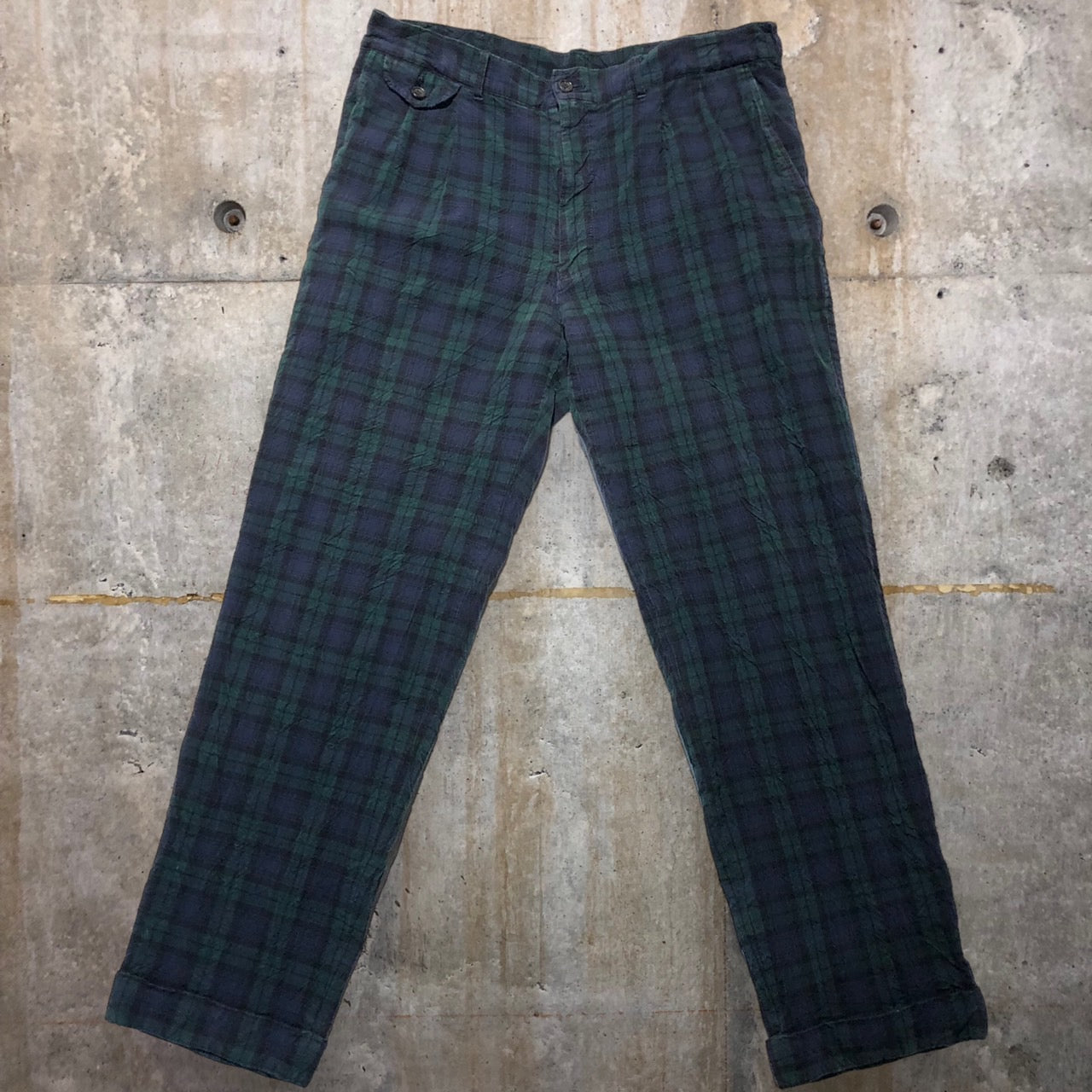 COMME des GARCONS HOMME(コムデギャルソンオム) 11SSチェックパンツ HG-P004 L ネイビー AD2010