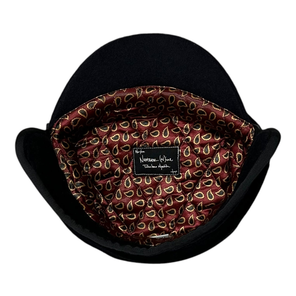 NUMBER (N)INE(ナンバーナイン) Wool Body Flight Cap ウール ボディ フライト キャップ L ネイビー