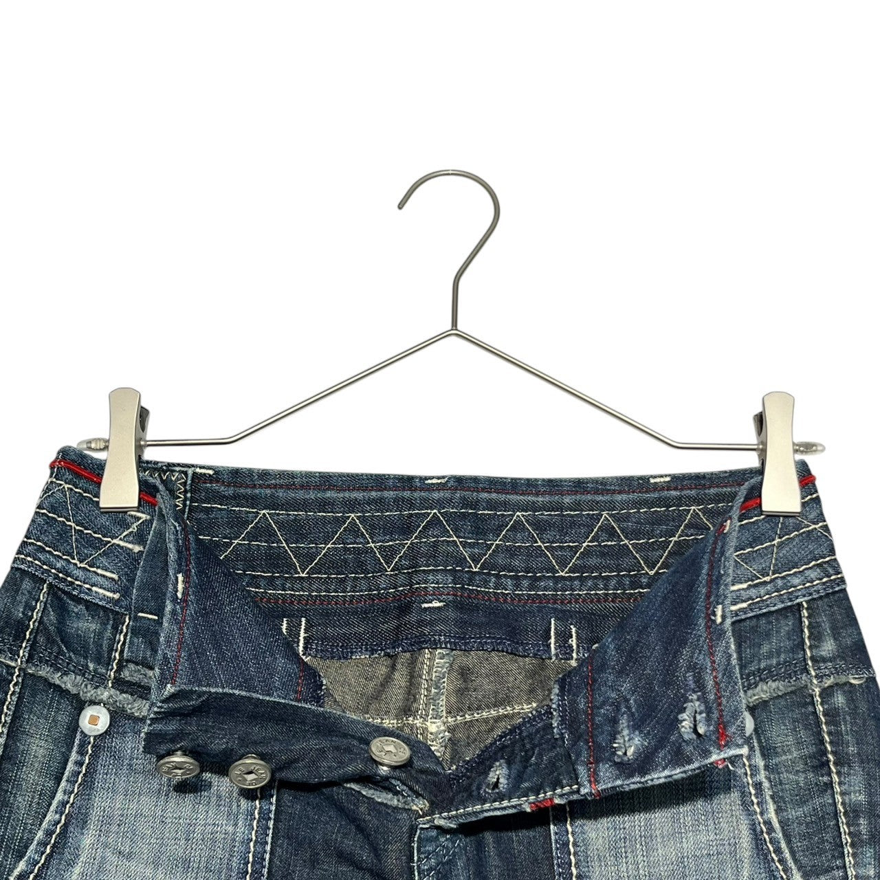 MARITHE FRANCOIS GIRBAUD(マリテフランソワジルボー) 00's Gimmick flare denim pants ギミック フレア デニム パンツ F5-1088 3S インディゴ ベルボトム Y2K