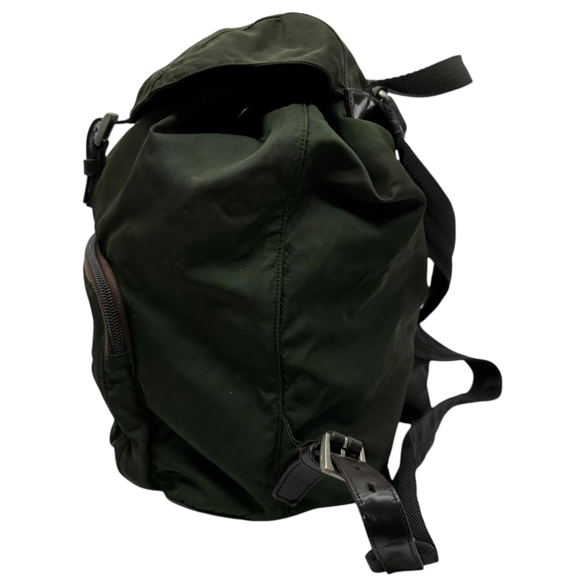 PRADA(プラダ) Triangle Plate Nylon Mini Backpack 三角 プレート ナイロン ミニ リュック カーキ
