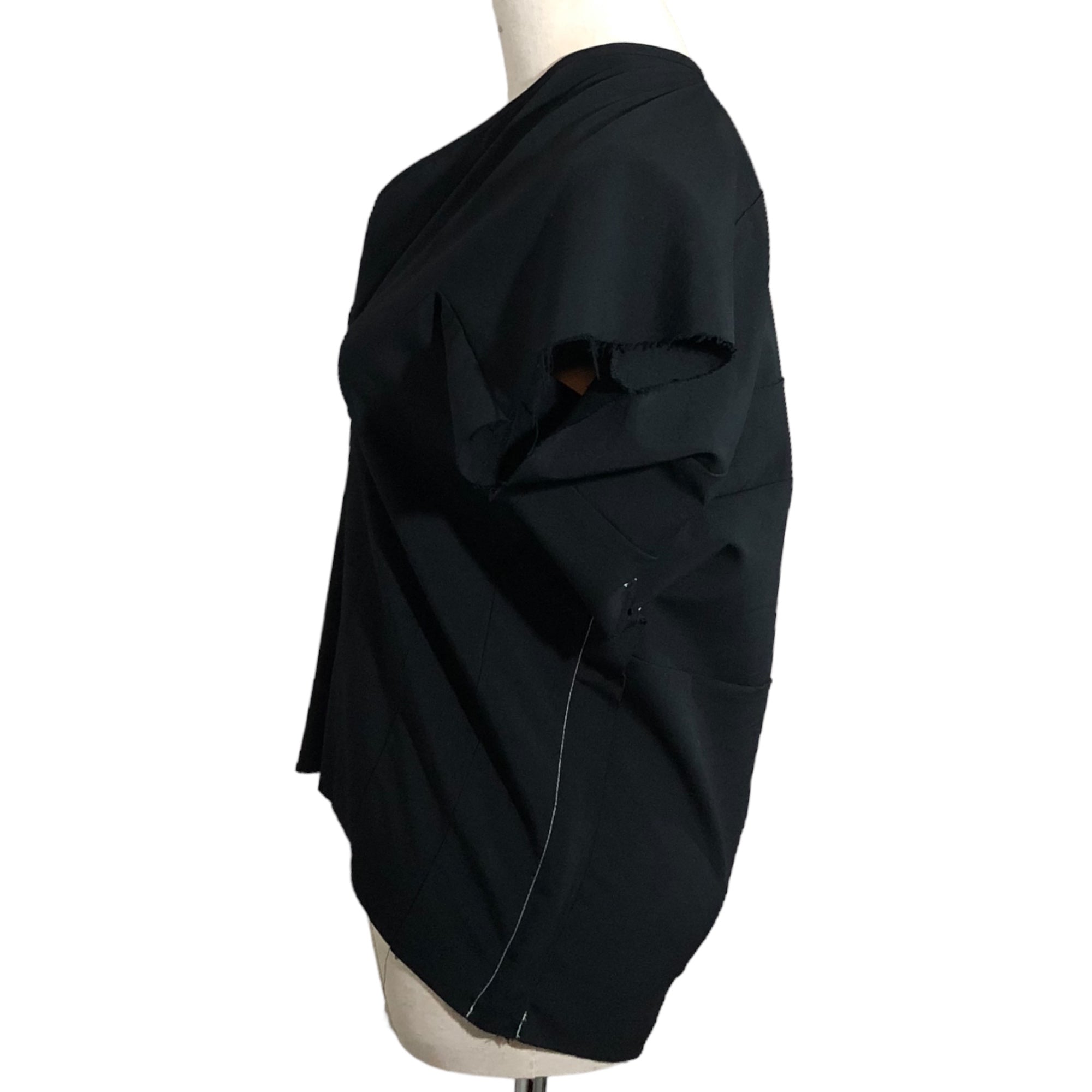 COMME des GARCONS(コムデギャルソン) 90's A blouse that expresses a twist 捻じれを表現したブラウス 90年代 GB-100340 FREE ブラック AD1997 サイドジップ 稀少アイテム