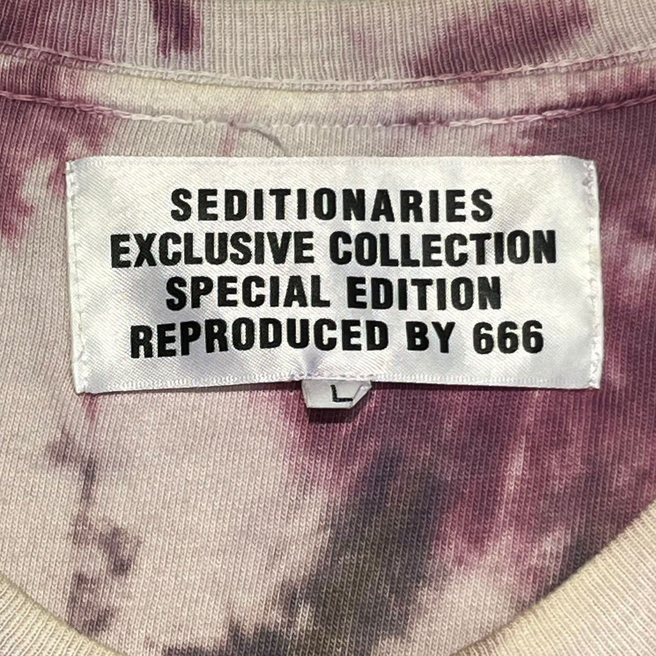 SEDITIONARIES by 666(セディショナリーズ バイ666) GOD SAVE THE QUEEN T-SHIRT ゴッド セーブ ザ クイーン Tシャツ タイダイ L パープル 復刻アイテム インサイドアウト仕様