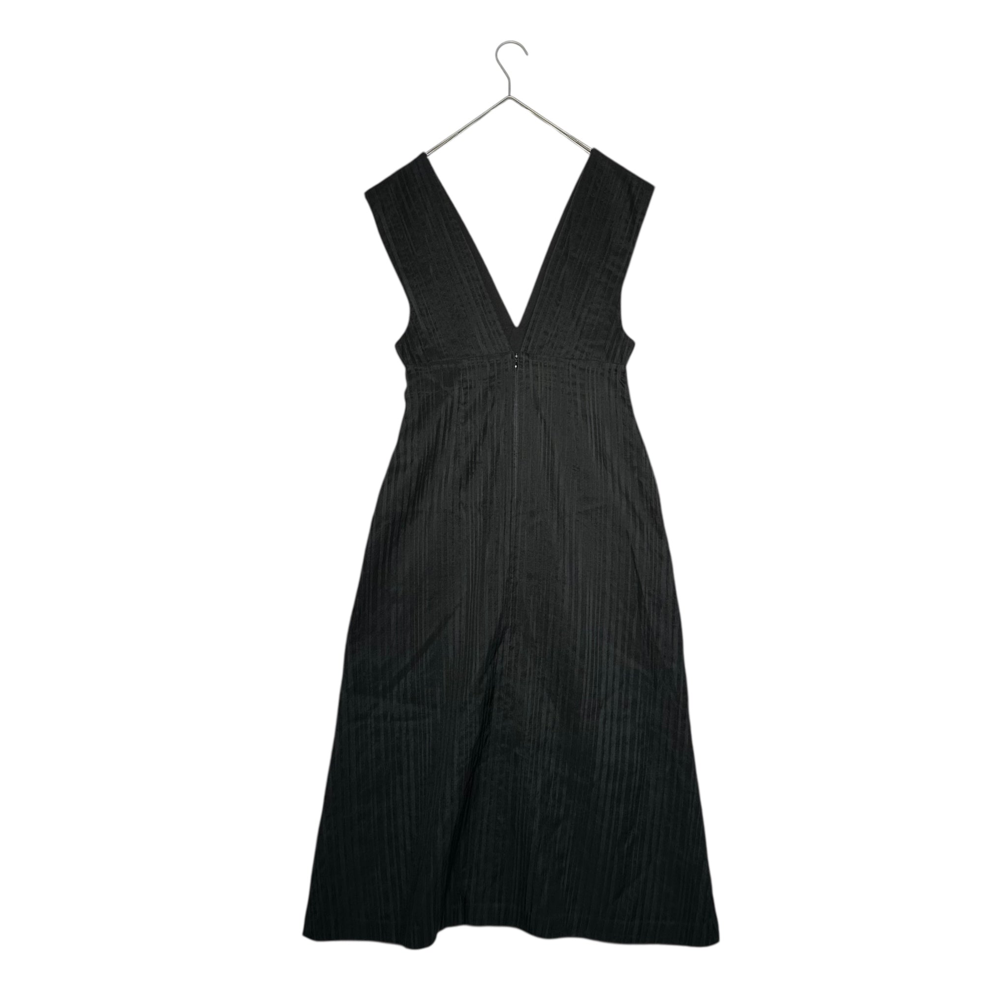 mame kurogouchi(マメクロゴウチ) Ribbon Stripe V Neck Dress ジャンパースカート ワンピース MM20FW-DR047 2(M程度) ブラック