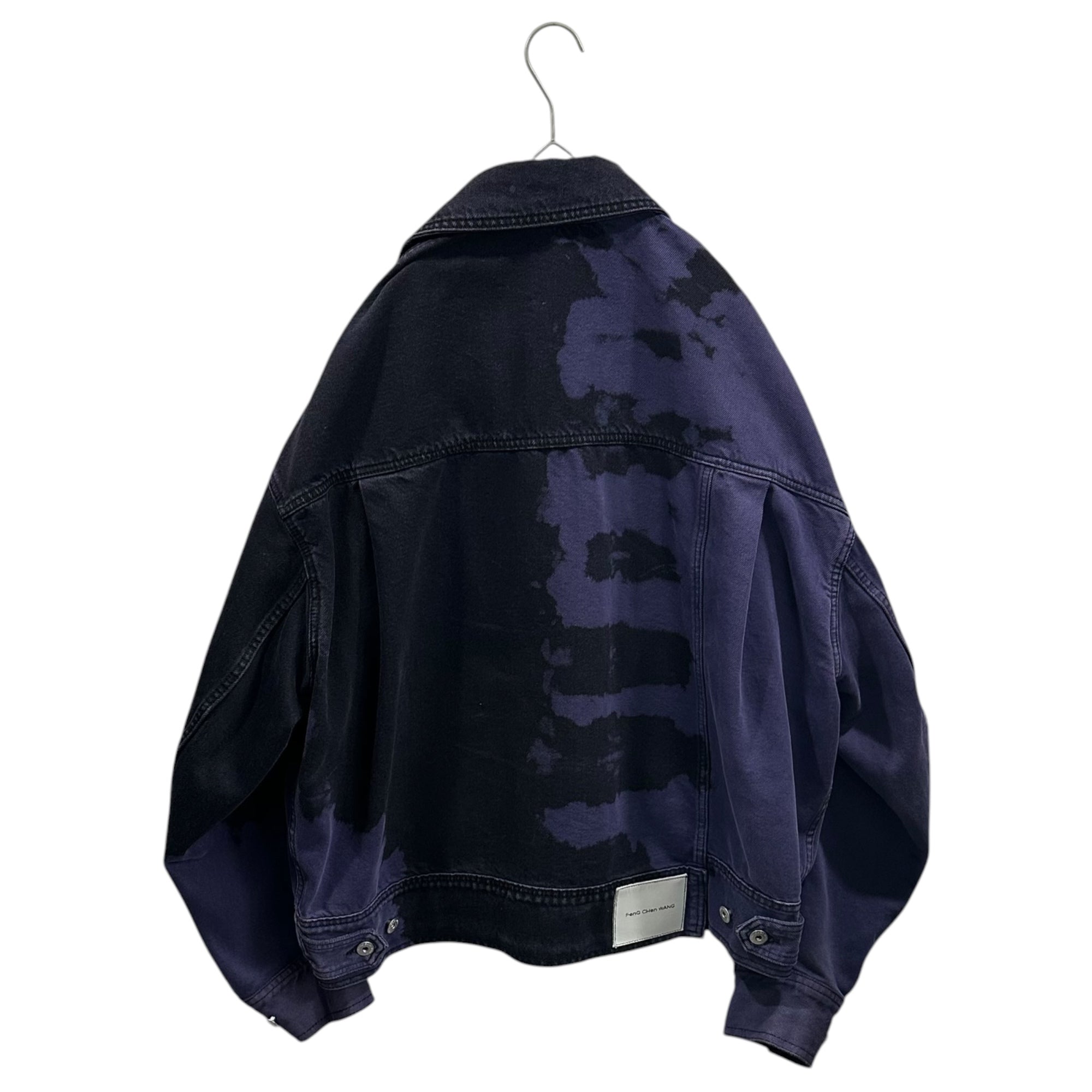 Feng Chen Wang(フェンチェンワン) TIE DYE DENIM JACKET & TECHNICAL CARGO PANTS タイダイ デニム ジャケット & テクニカル カーゴ パンツ FF12JAC127 FF12TRO509 S パープル×ブラック セットアップ 上下セット