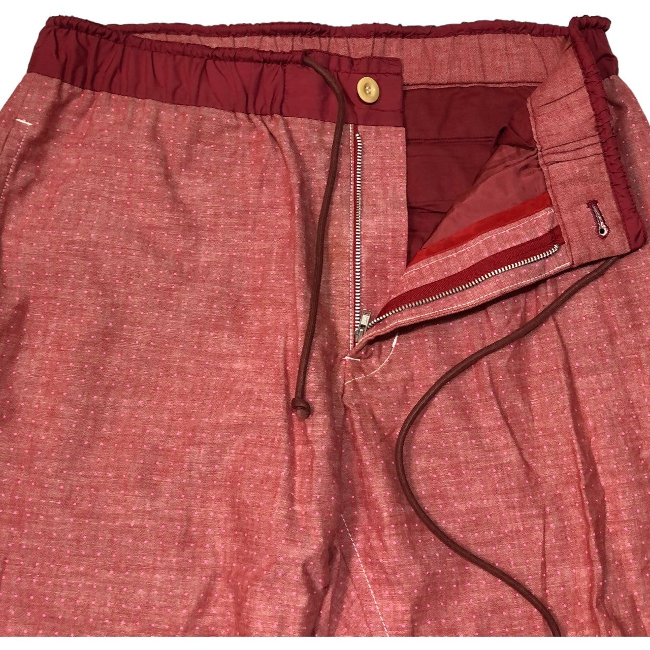 sacai(サカイ) 13SS Dot pattern cotton easy pants ドット コットン イージー パンツ 13-00420M SIZE 3 ピンク×レッド