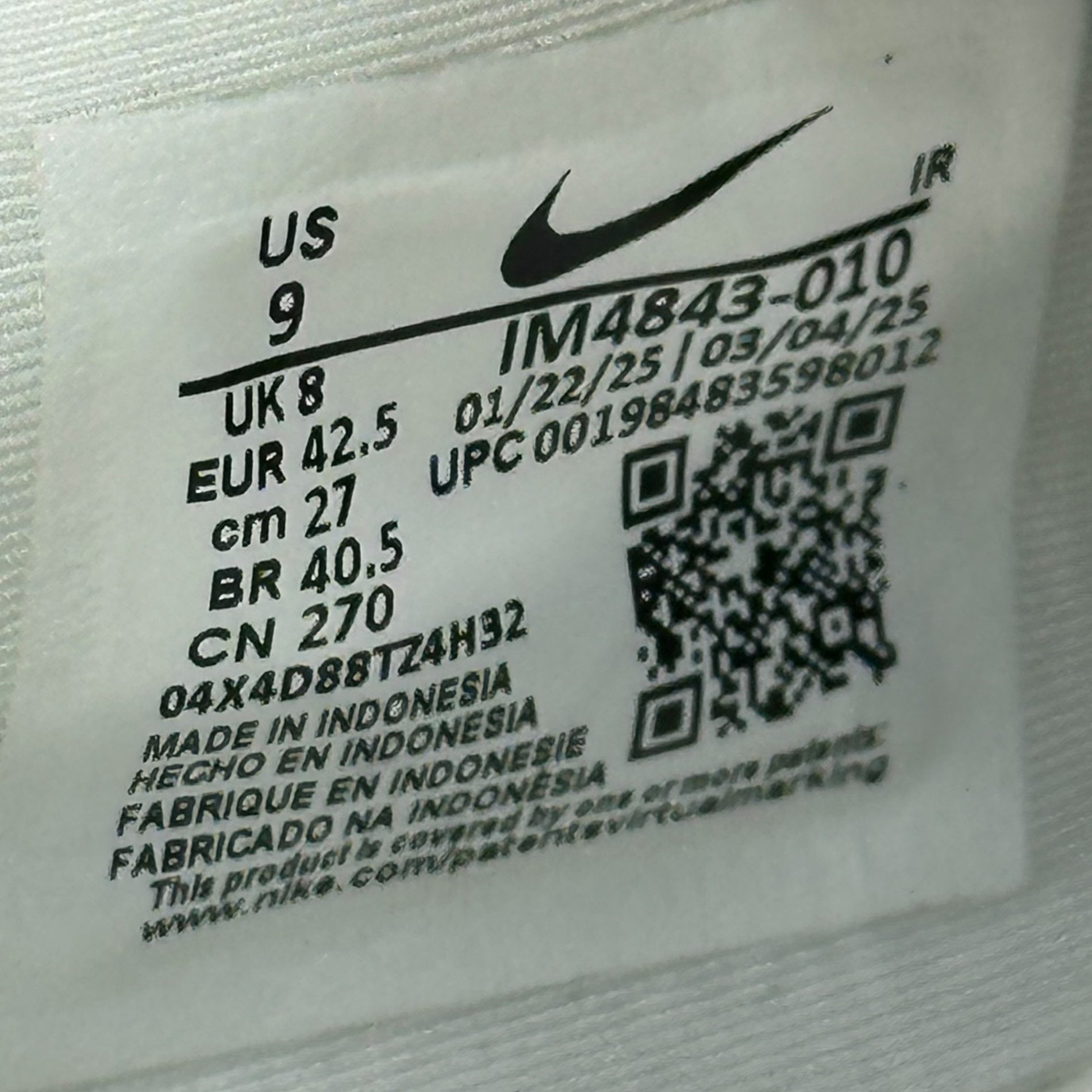 NIKE(ナイキ) Cortez SE Tiempo Pack コルテッツ SE ティエンポパック IM4843-010 27cm ブラック ローカット スニーカー