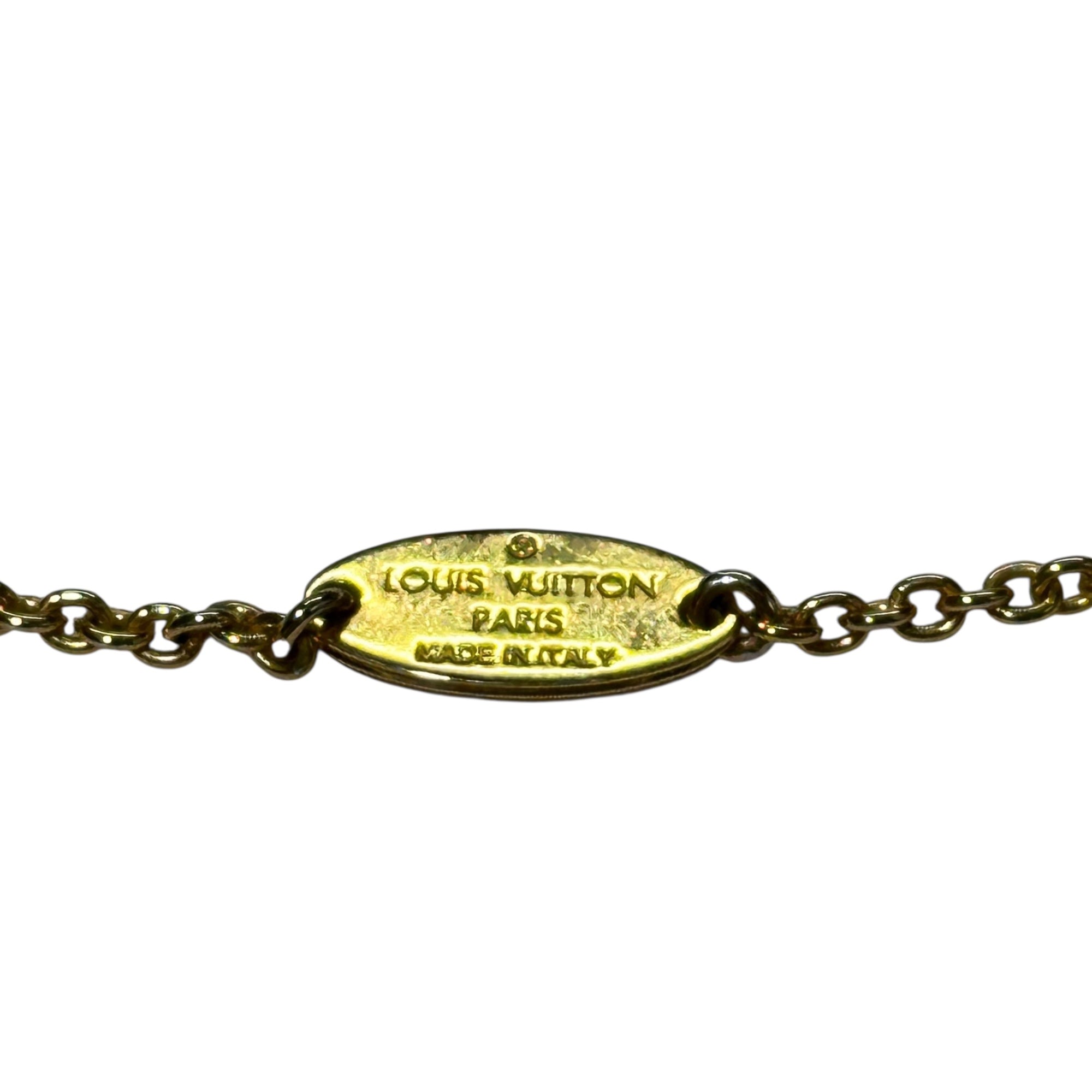 LOUIS VUITTON(ルイヴィトン) LV ICONIC NECKLACE アイコニック ネックレス M00596 ゴールド AK4212 ライトストーン ロゴ