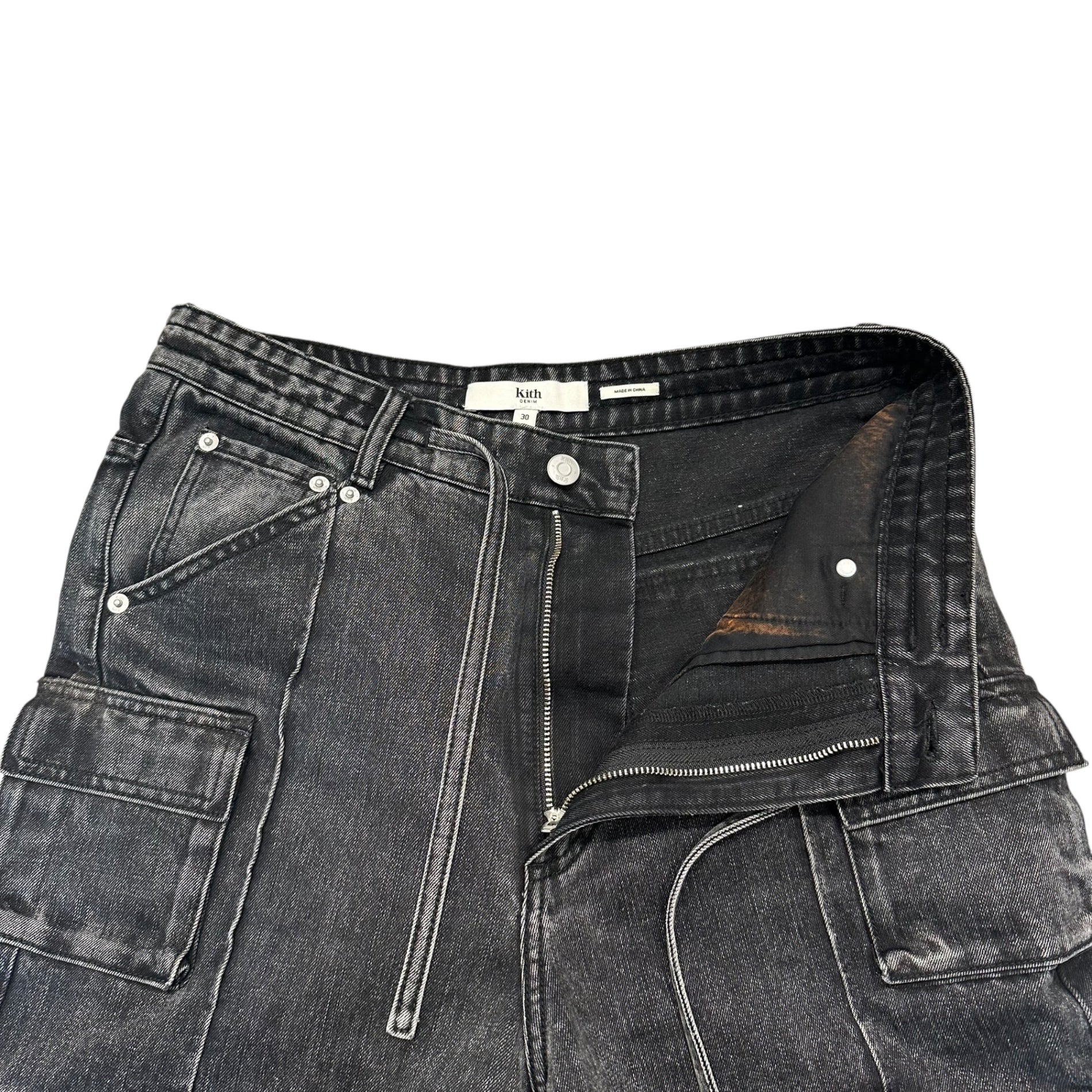 KITH(キス) 25AW Zane Denim Cargo Pant デニム カーゴ パンツ 25030060002330 30 ブラック ワイド バギー