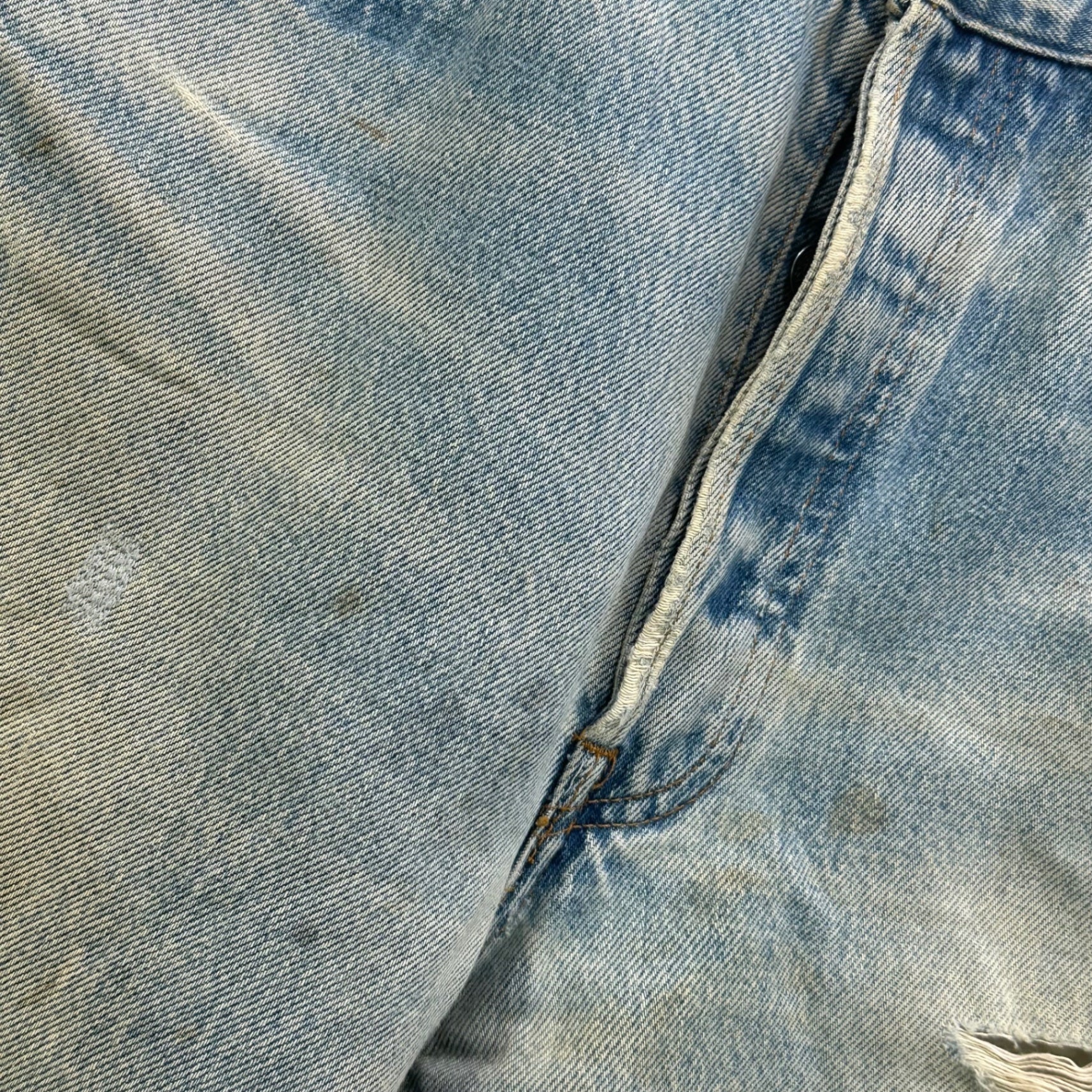 Levi's(リーバイス) 90's 501XX Crash Denim Pants クラッシュ デニム パンツ 501-0000 W33 L36 ライトインディゴ 1999年5月製造 90年代 ヴィンテージ ダメージ