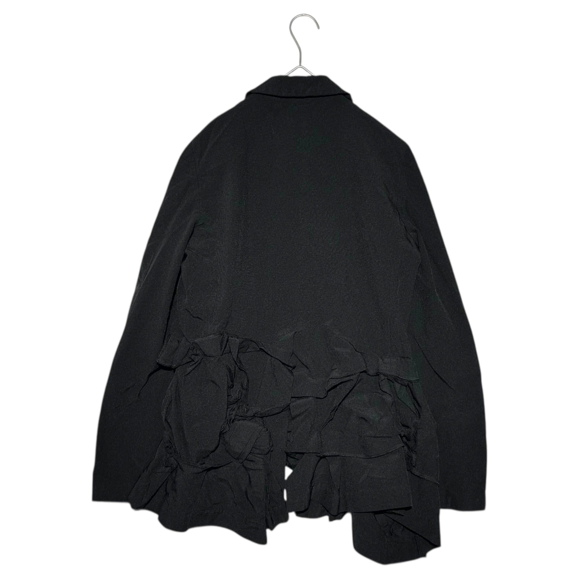 COMME des GARCONS COMME des GARCONS(コムデギャルソンコムデギャルソン) 13AW Round Collar Polyester Ribbon Decorated Jacket 丸襟 ポリエステル リボン 装飾 ジャケット RL-J029 M ブラック AD2013