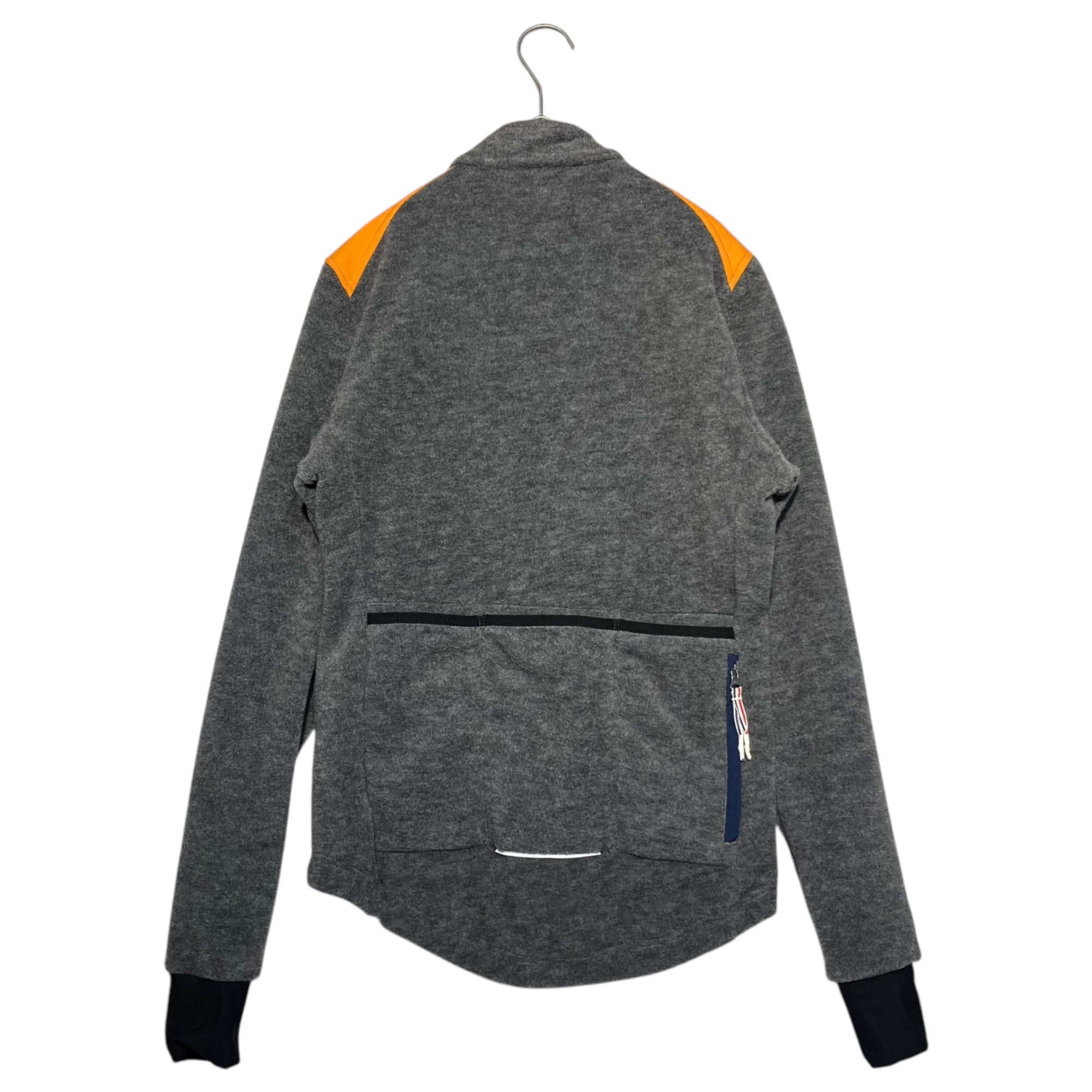 Cafe du Cycliste(カフェドシクリステ) Alphonsine Fleece Jersey アルフォンシーヌ フリース ジャージ XS グレー×オレンジ ジップアップ ジャケット サイクル サイクリング ウェア