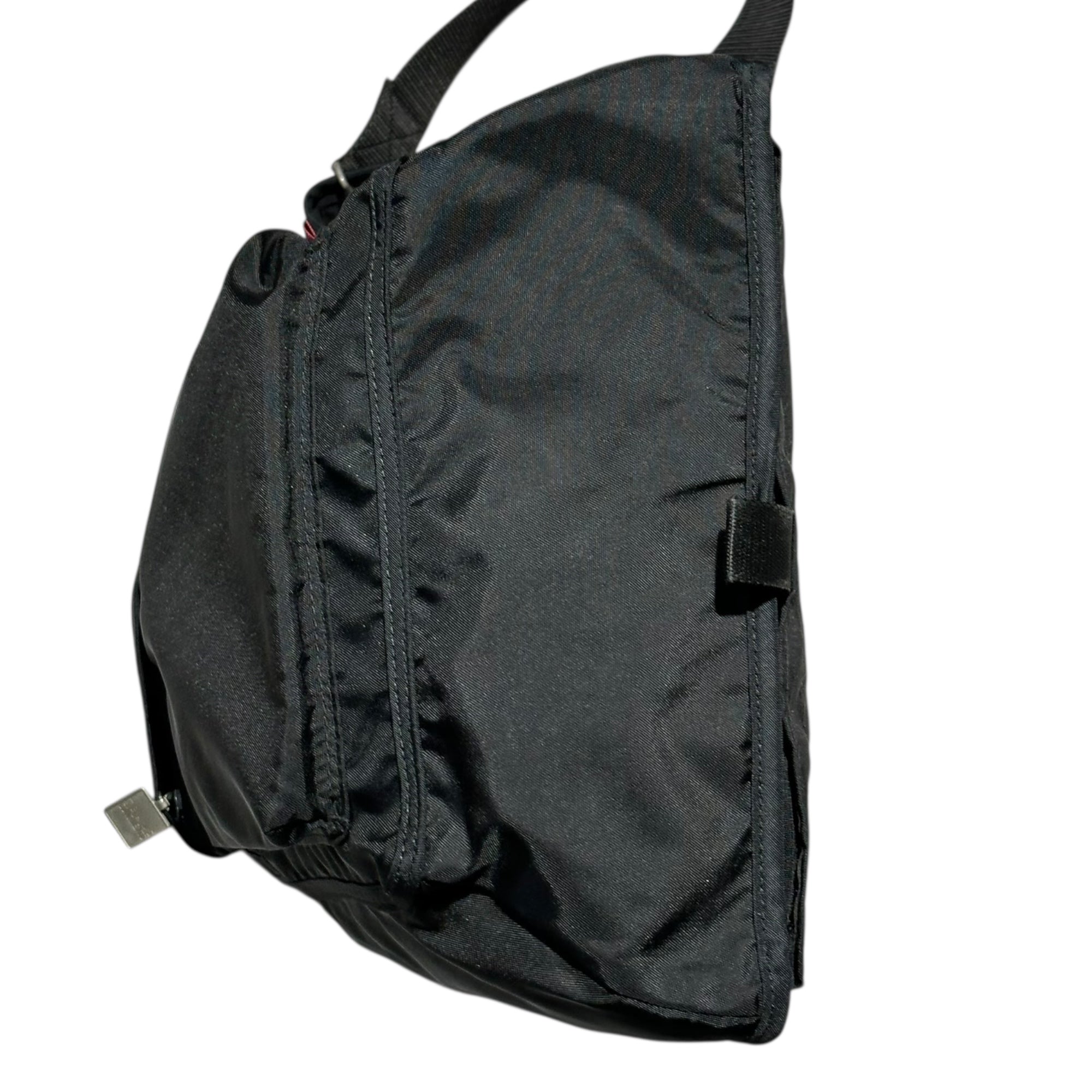 TRANS CONTINENTS(トランスコンチネンツ) Old Nylon Shoulder Bag オールド ナイロン ショルダー バッグ ブラック