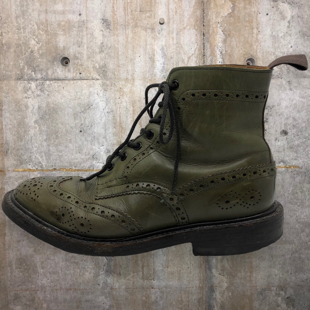 Tricker's(トリッカーズ) カントリーブーツ 832723 7.5(26.5~27.0程度) カーキ paul smith別注品