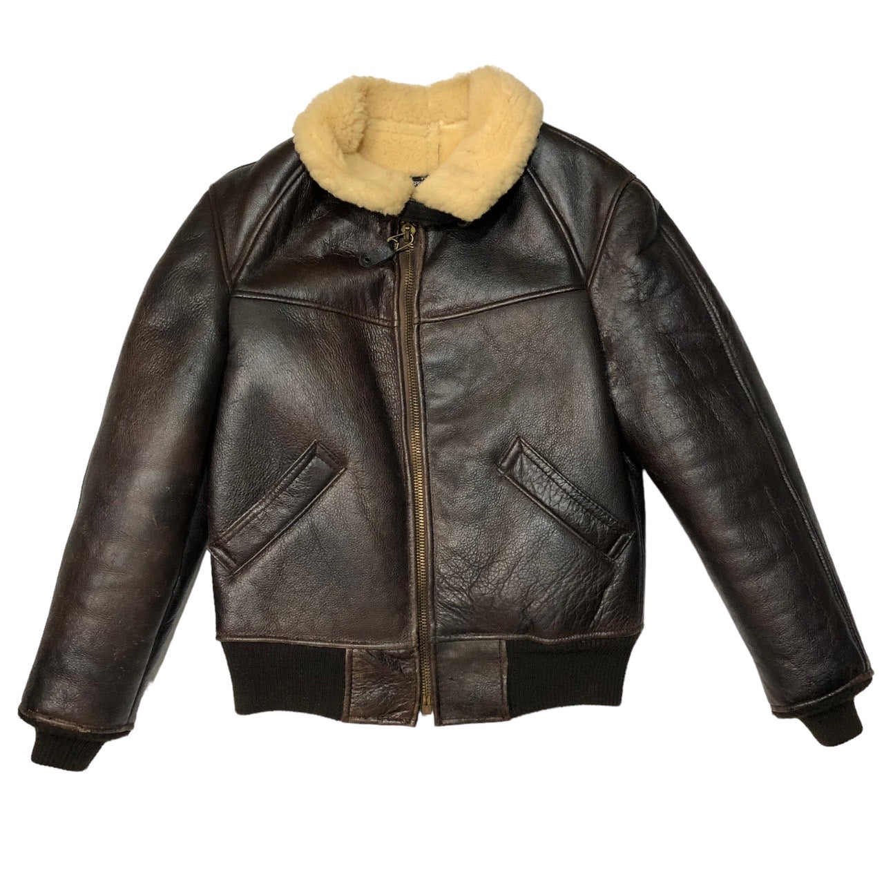 AVIREX(アヴィレックス) B-6フライトジャケット/ムートンジャケット AC-17755 34(Sサイズ程度) ブラウン 90年代 USA製