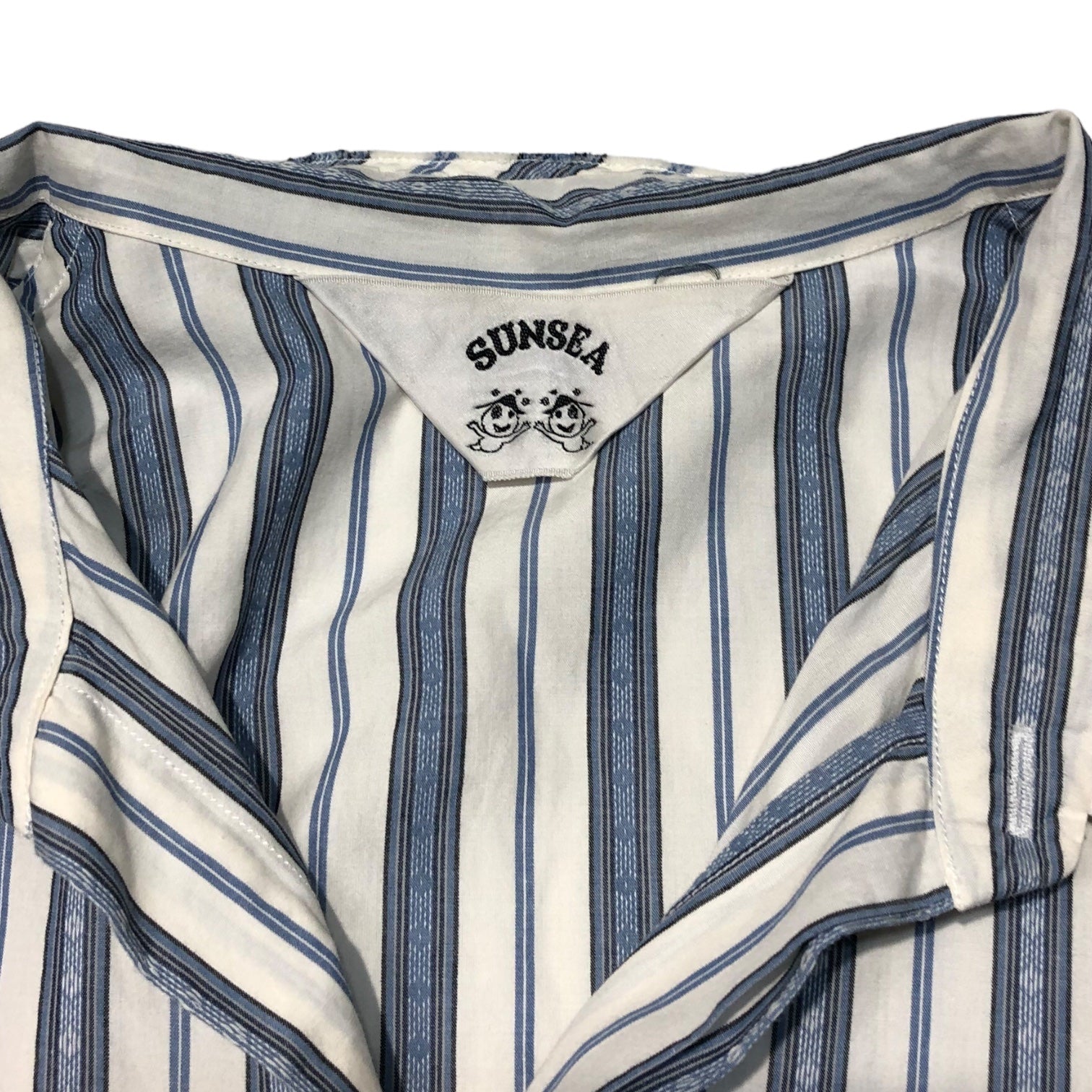 SUNSEA(サンシー) 18SS BLUE NOTE STRIPE SHIRT ブルーノート ストライプ シャツ 18S29 SIZE 2(M) ホワイト×ライトブルー